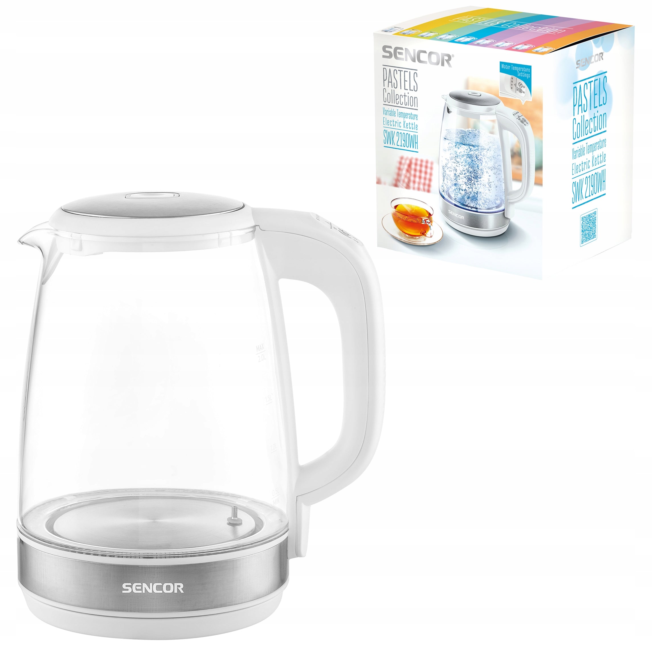 Electric Kettle Sencor SWK 2190WH 2L 2200W Packaging status original