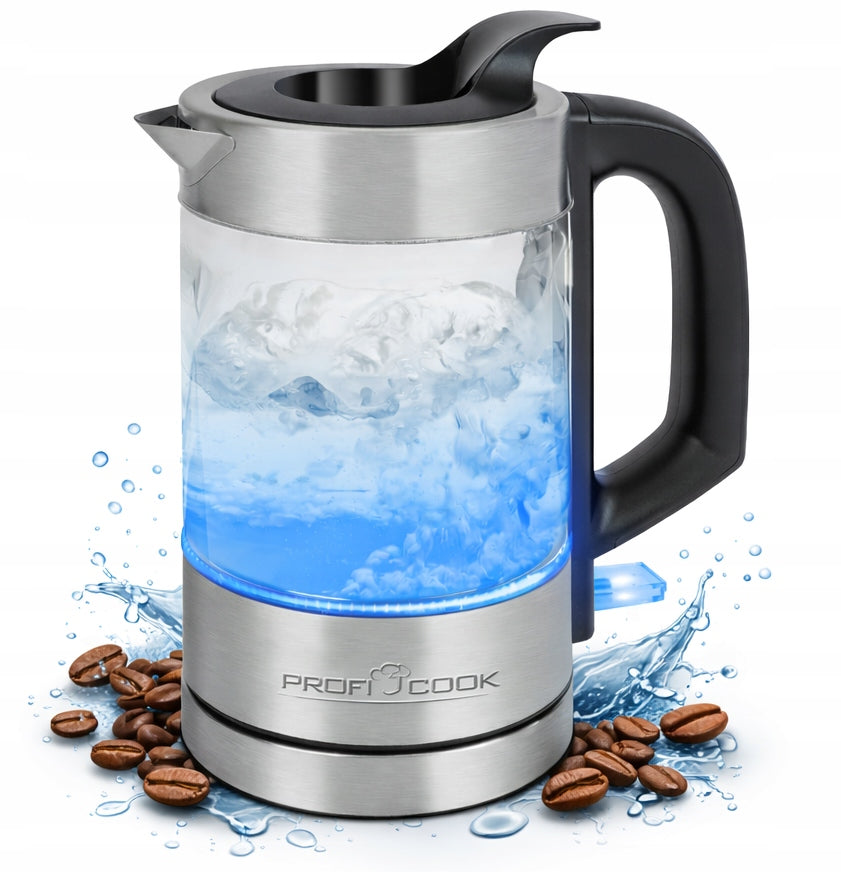 Electric Kettle Small 0,5L 1100W Glass Travel LED ProfiCook