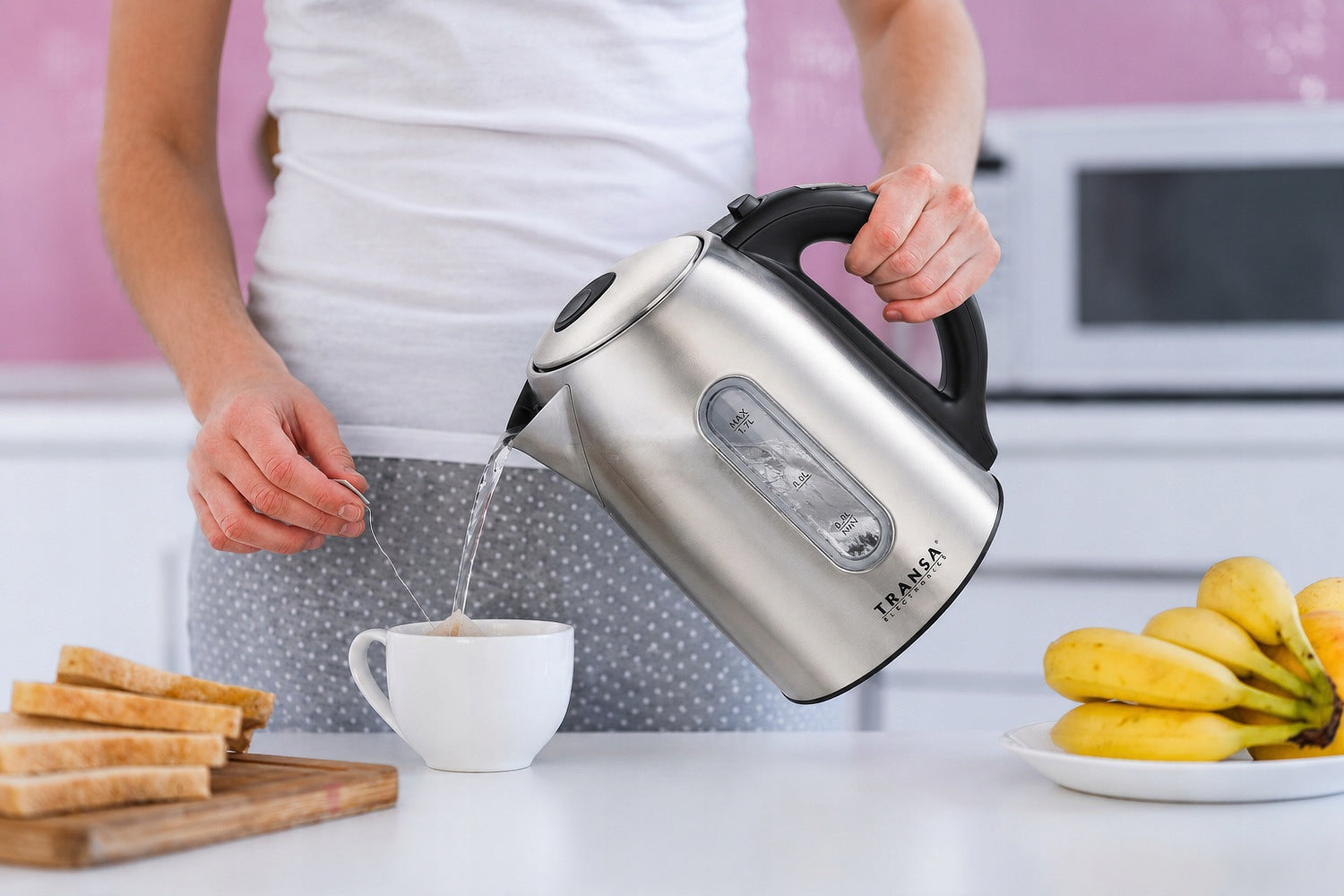 Electric Kettle TEMPERATURE CONTROL STAINLESS STEEL LED 2200W 1,7L Packaging status original