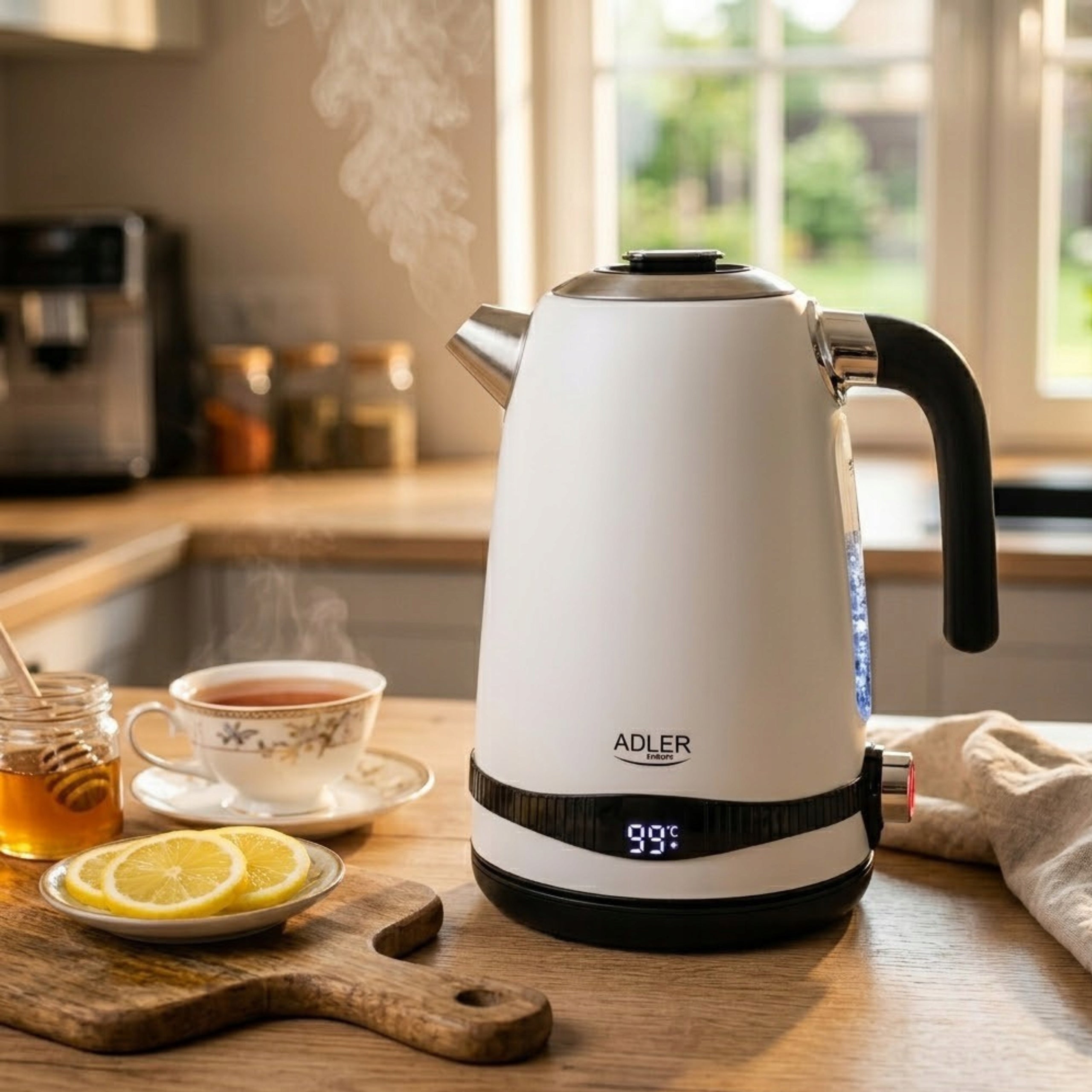 Electric Kettle Wireless Metal 1,7L 2200W Temperature Control Packaging status original