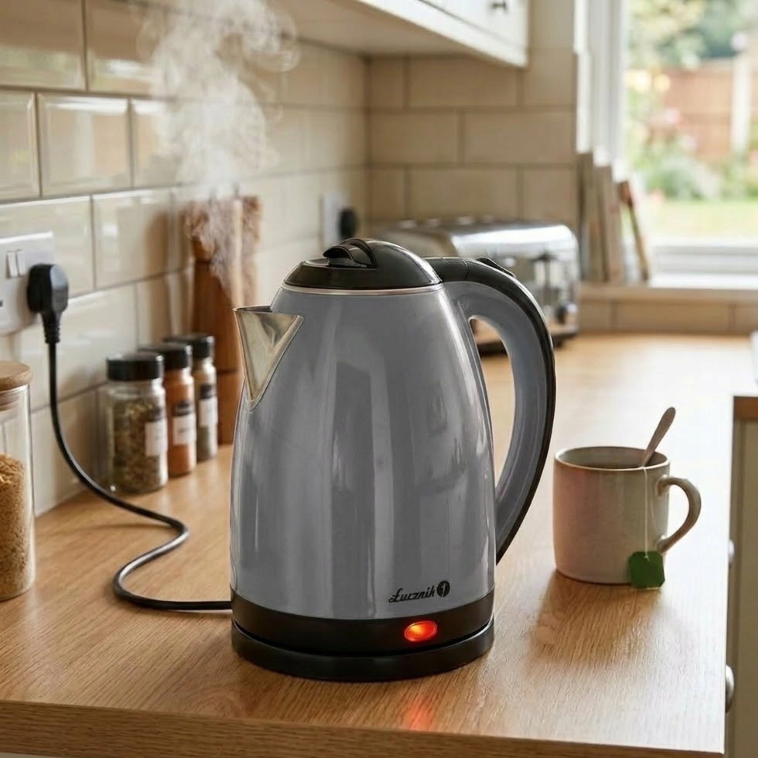 Electric Kettle Wireless Silent Stainless Steel ŁUCZNIK 1,8L 1800W Manufacturer code 800187