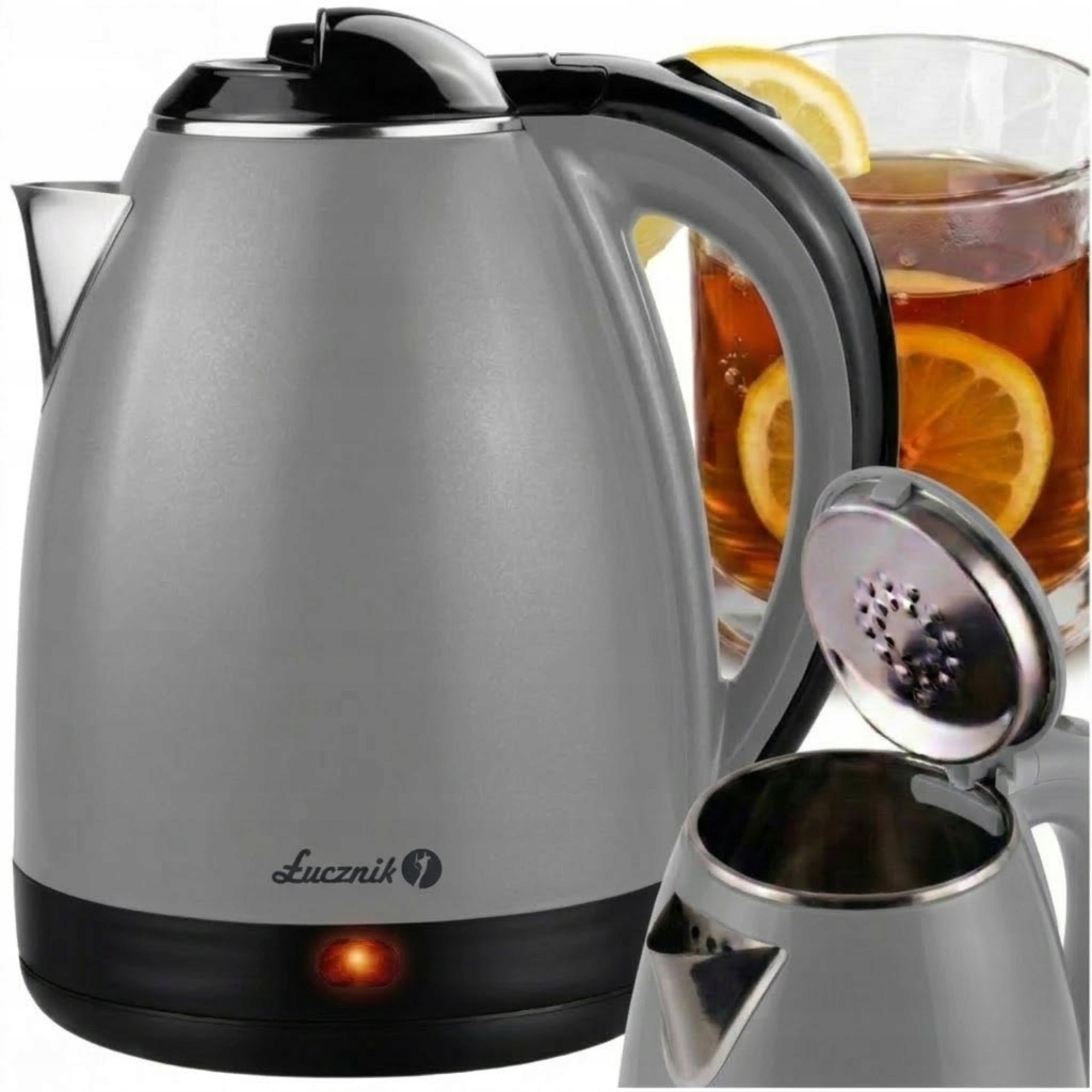 Electric Kettle Wireless Silent Stainless Steel ŁUCZNIK 1,8L 1800W