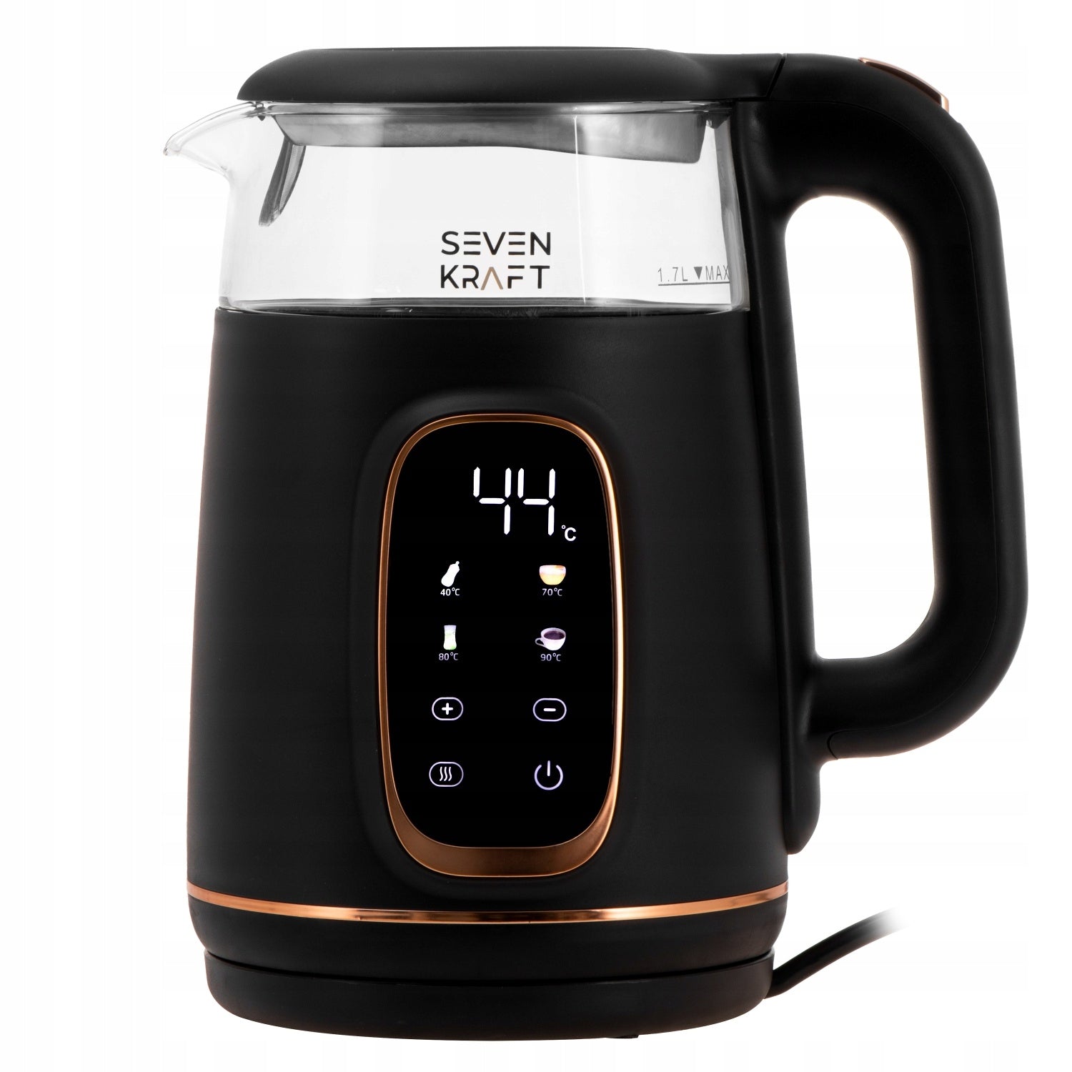 Electric Kettle with Adjustable Temperature 1,7l LED 2200W Touch Black Manufacturer code sk_1308bg