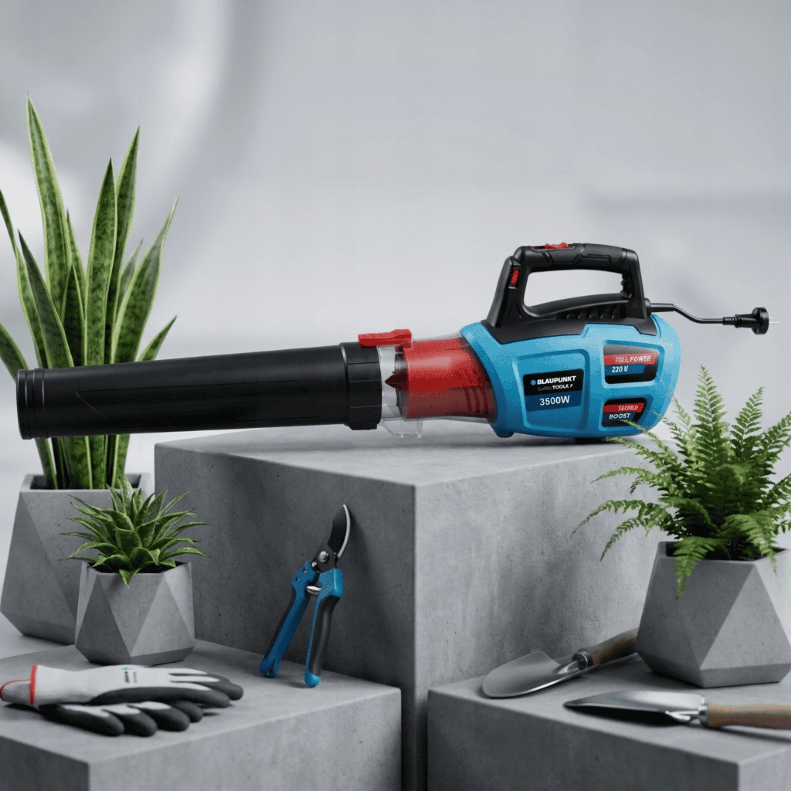Electric Leaf Blower 3500W 350 km/h Blaupunkt Network Strong Lightweight Packaging status original