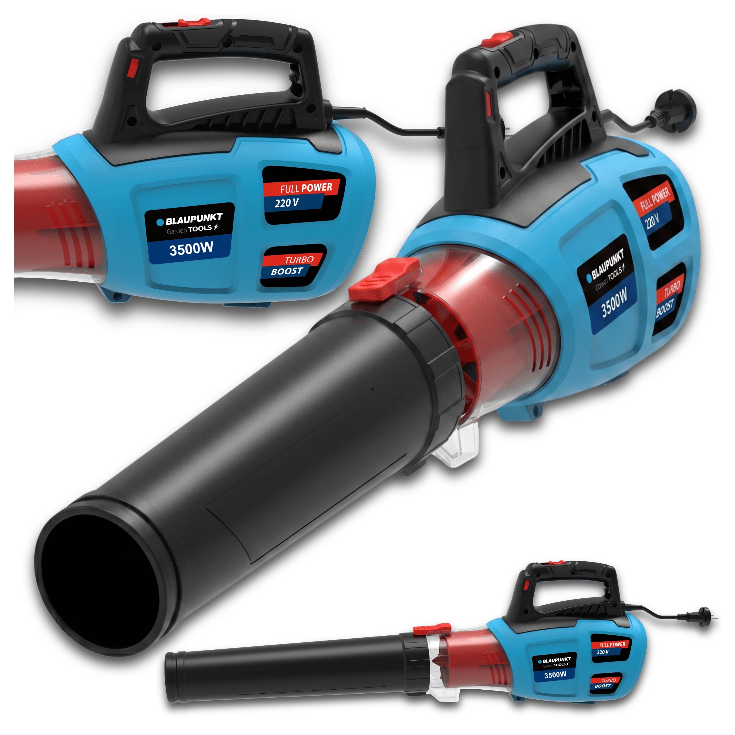 Electric Leaf Blower 3500W 350 km/h Blaupunkt Network Strong Lightweight