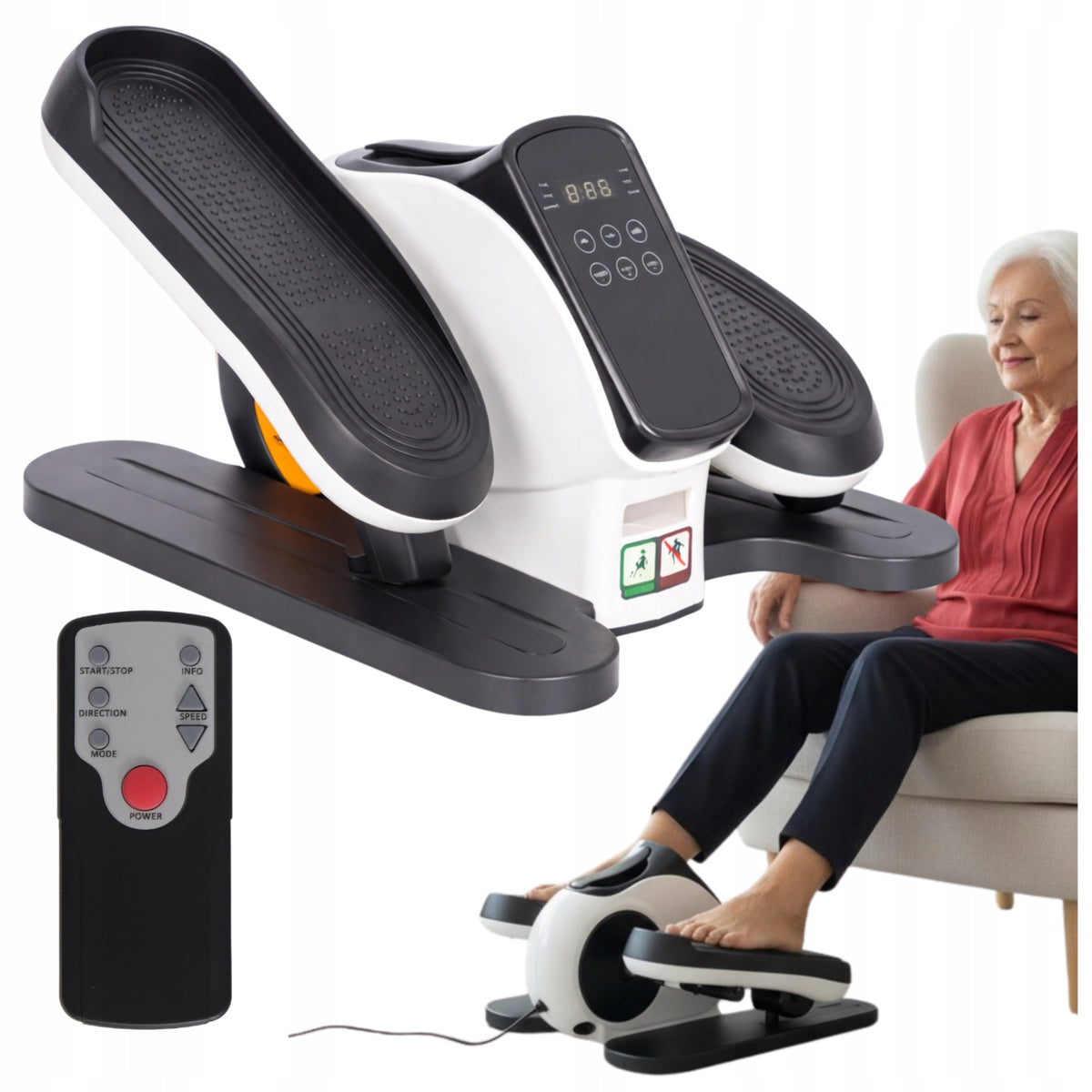 Electric Leg Rotor for Leg Exercise for Senior Rehabilitation Silent Remote Control