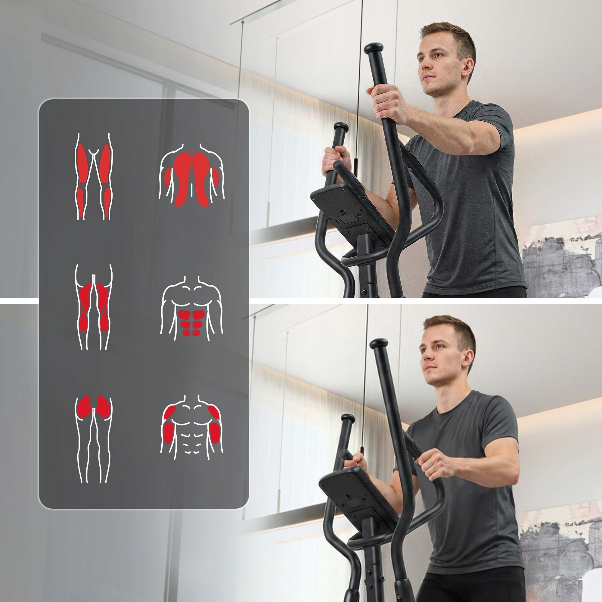 Electric Magnetic Elliptical Trainer Orbi-trek Folding up to 130kg Manufacturer code HS-5100C Floud