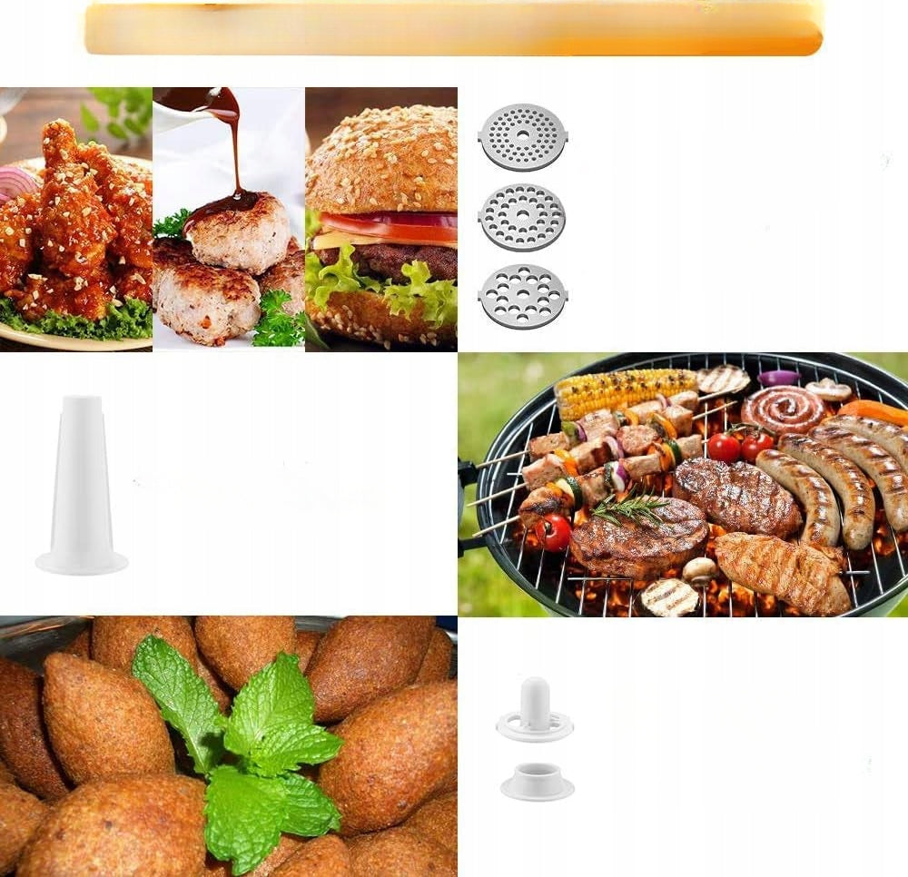 Electric Meat Grinder 2000W Sausage Stuffer 3 Household Discs Brand no brand