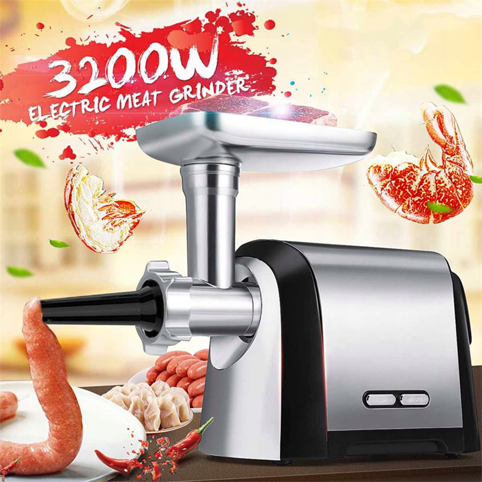 Electric Meat Grinder Stainless Steel Body Household Manufacturer code Yocheved-3113220177911