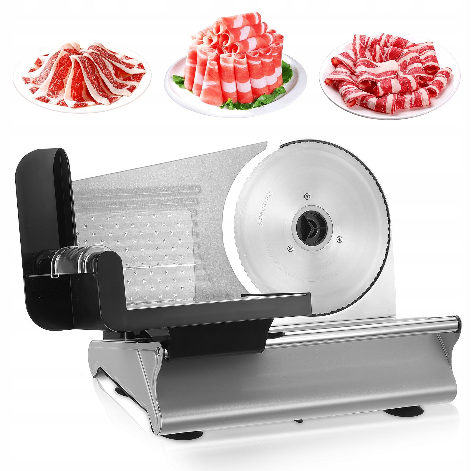 Electric Meat Slicer 200W Stainless Steel Food Slicer Adjustable Thickness Brand no brand