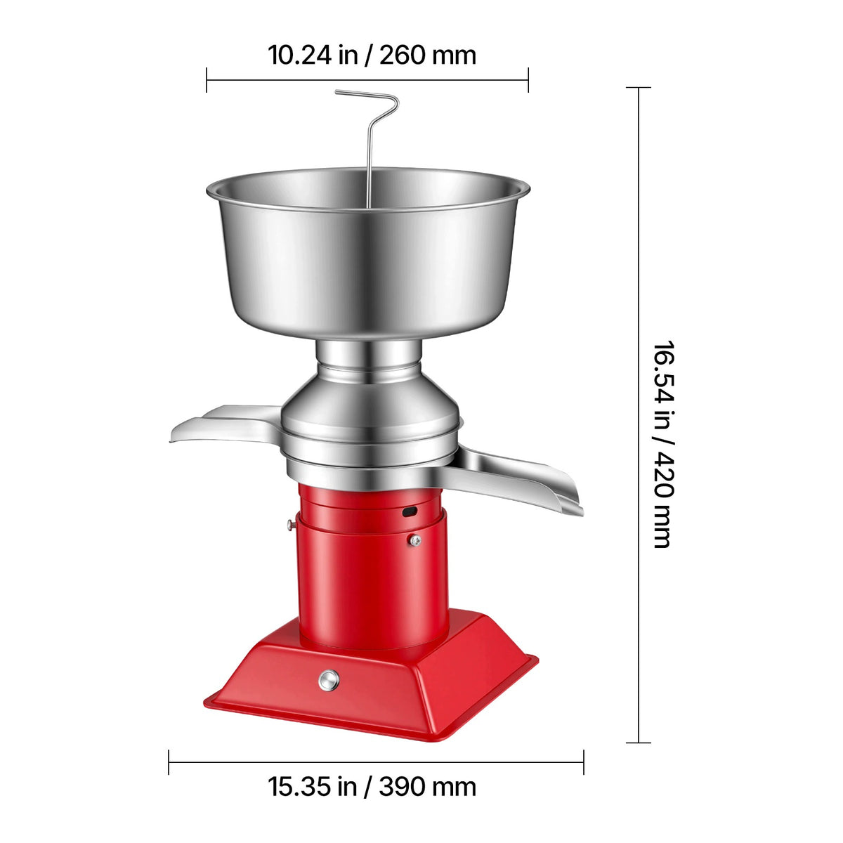 Electric Milk Centrifuge 40W 60L/H Convenient Operation Square Base Brand Vevor