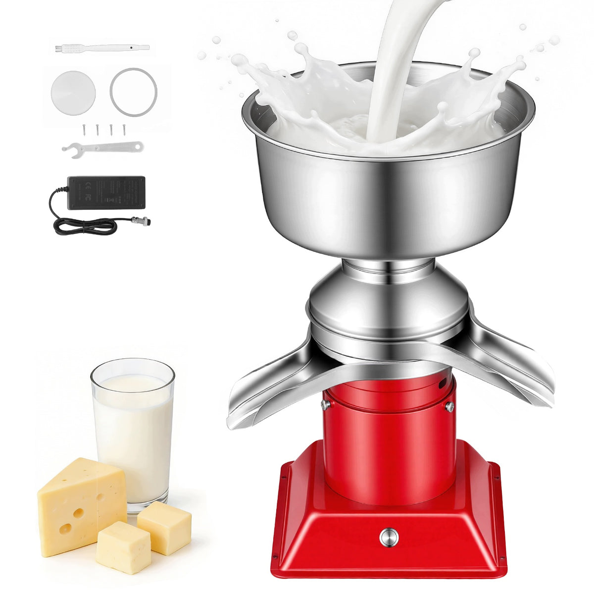 Electric Milk Centrifuge 40W 60L/H Convenient Operation Square Base Power rating 40 W