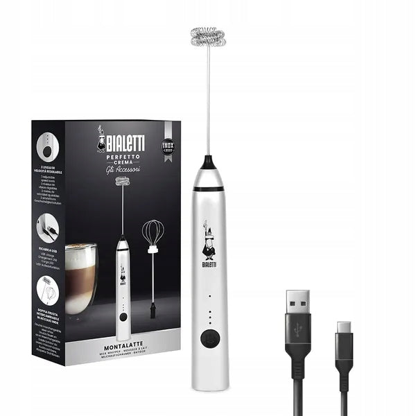 Electric Milk Foamer Bialetti Whipper Pro Silver