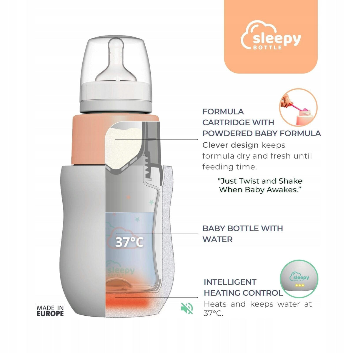 Electric Milk Heater Sleepy Bottle Night BPA Free Quiet Operation Manufacturer code rohs