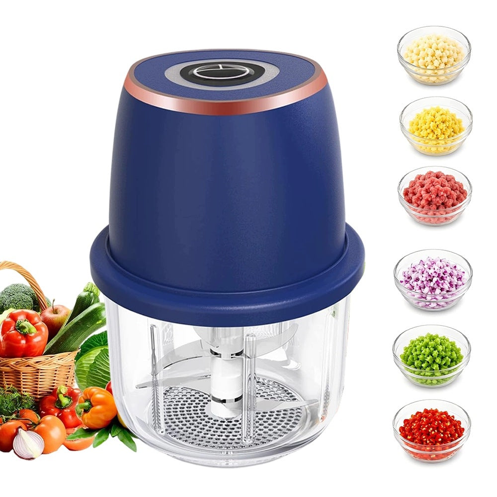 Electric Mini Kitchen Blender Usb-C With 6 Steel Vegetable Blades Packaging status original