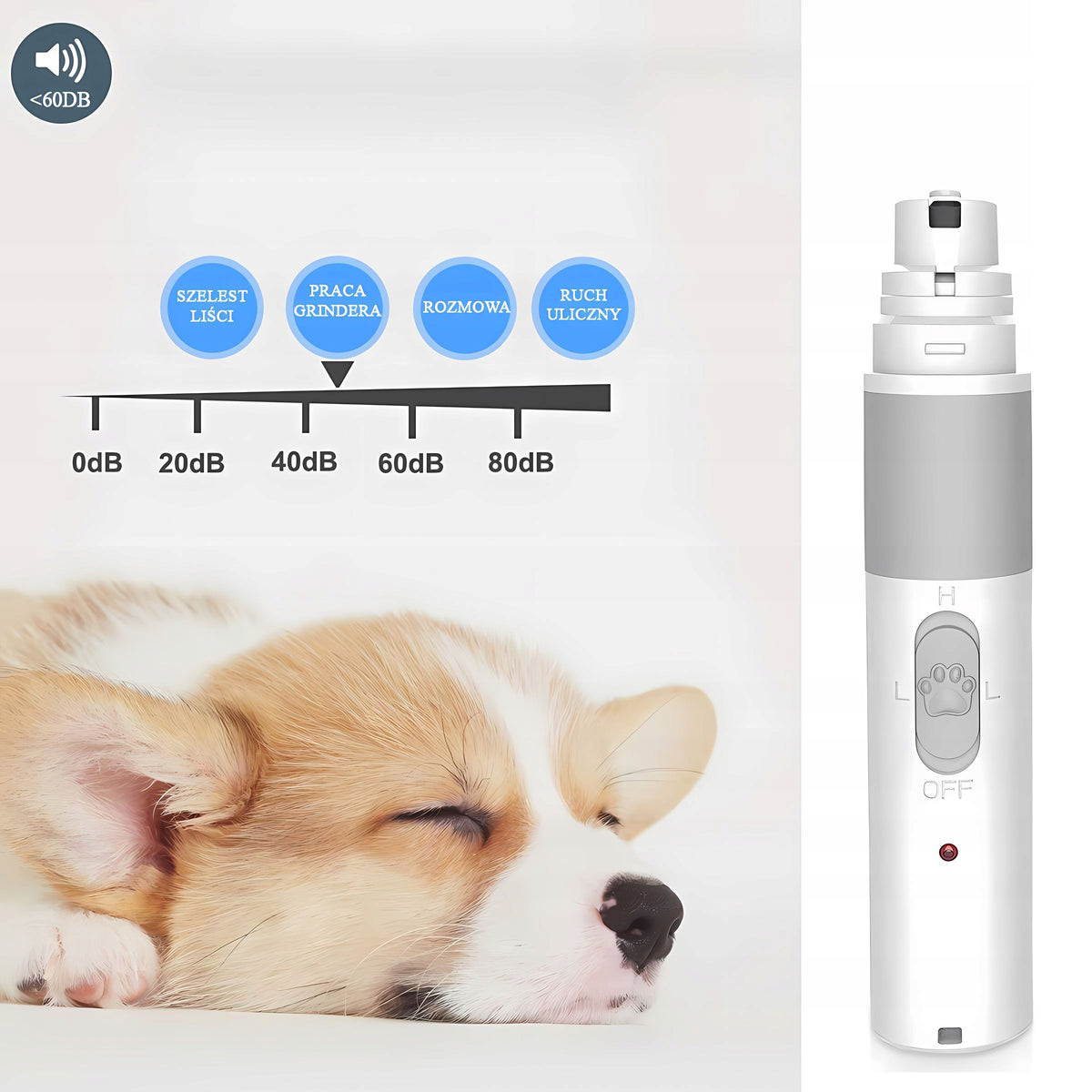 Electric Nail File Nail Grinder For Dog 2-Speed Cutter Packaging status original