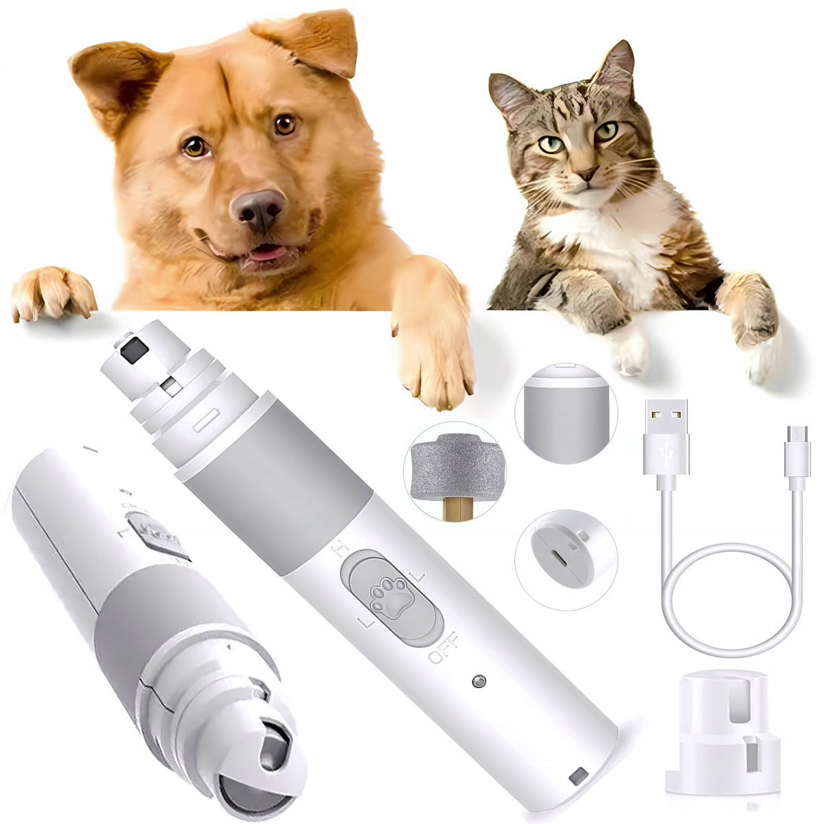 Electric Nail File Nail Grinder For Dog 2-Speed Cutter