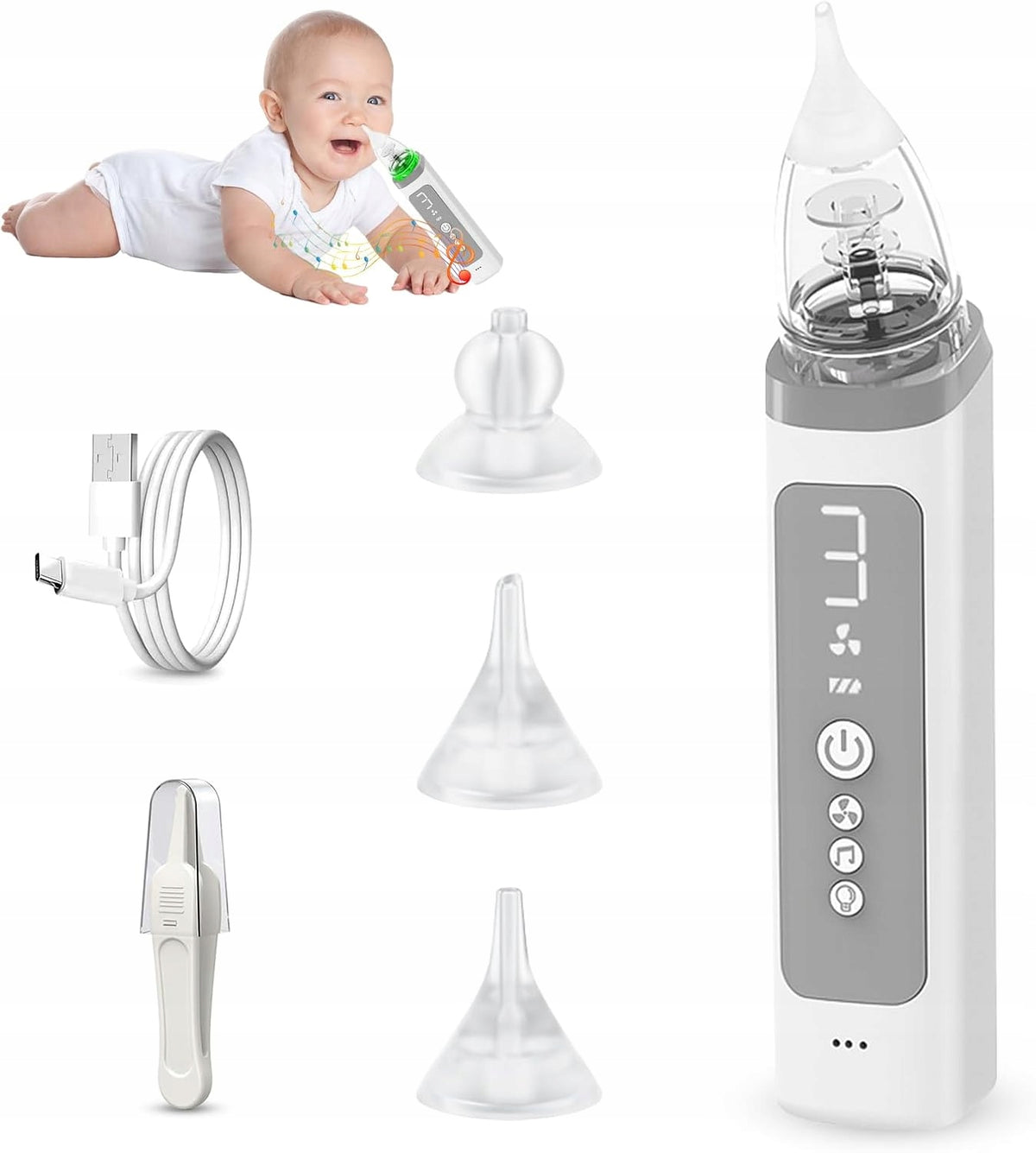 Electric Nasal Aspirator for Babies, Qatar Extractor 3 Suction
