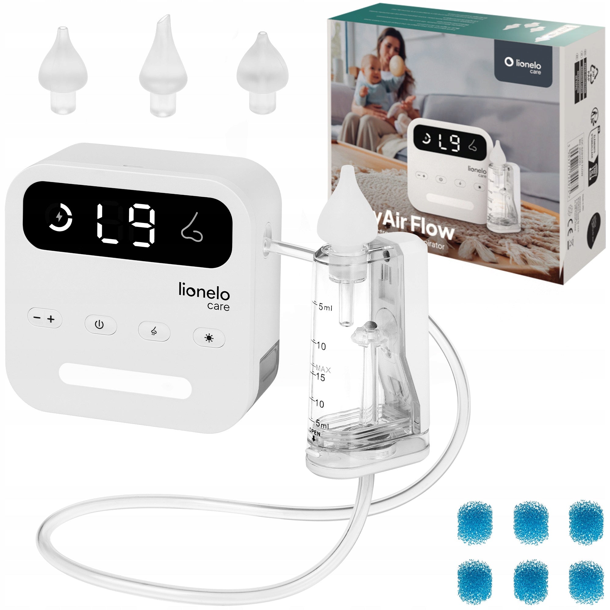 Electric Nasal Aspirator for Qatar with Lionelo Babyair Flow Lamp