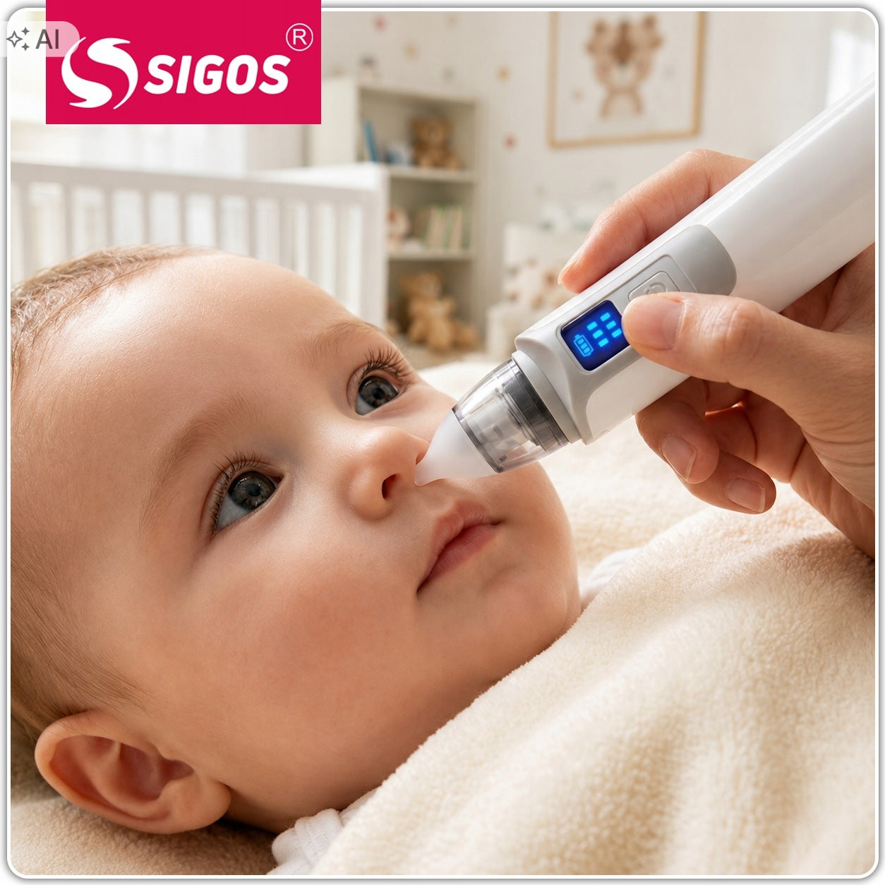 Electric Nose Aspirator for Children Infants Power USB-C WIRELESS Packaging status original