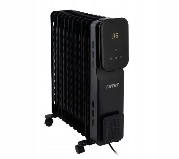 Electric Oil Heater RAVEN EGO003B 2500W 11 Rib Timer Black