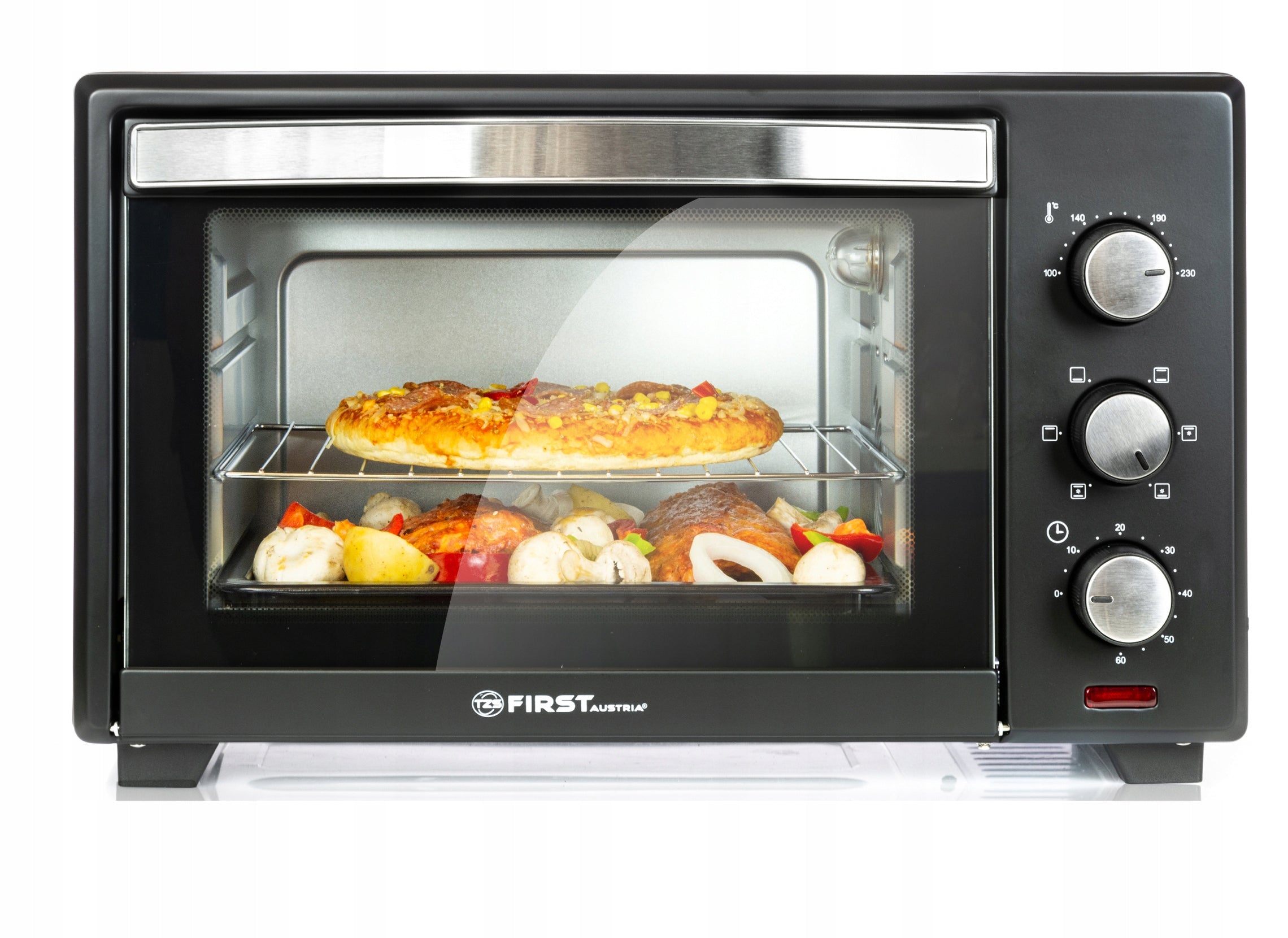 Electric Oven First Austria 35L Black 1600W LED Thermocouple Manufacturer code 5044-1