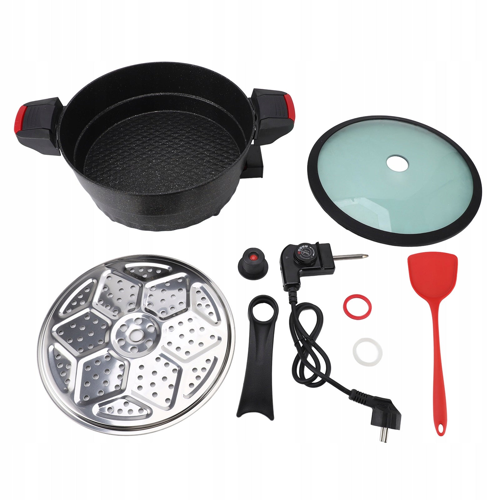 Electric Pan and Pan 1500W Stainless Steel Non-Slip G4 Brand no brand