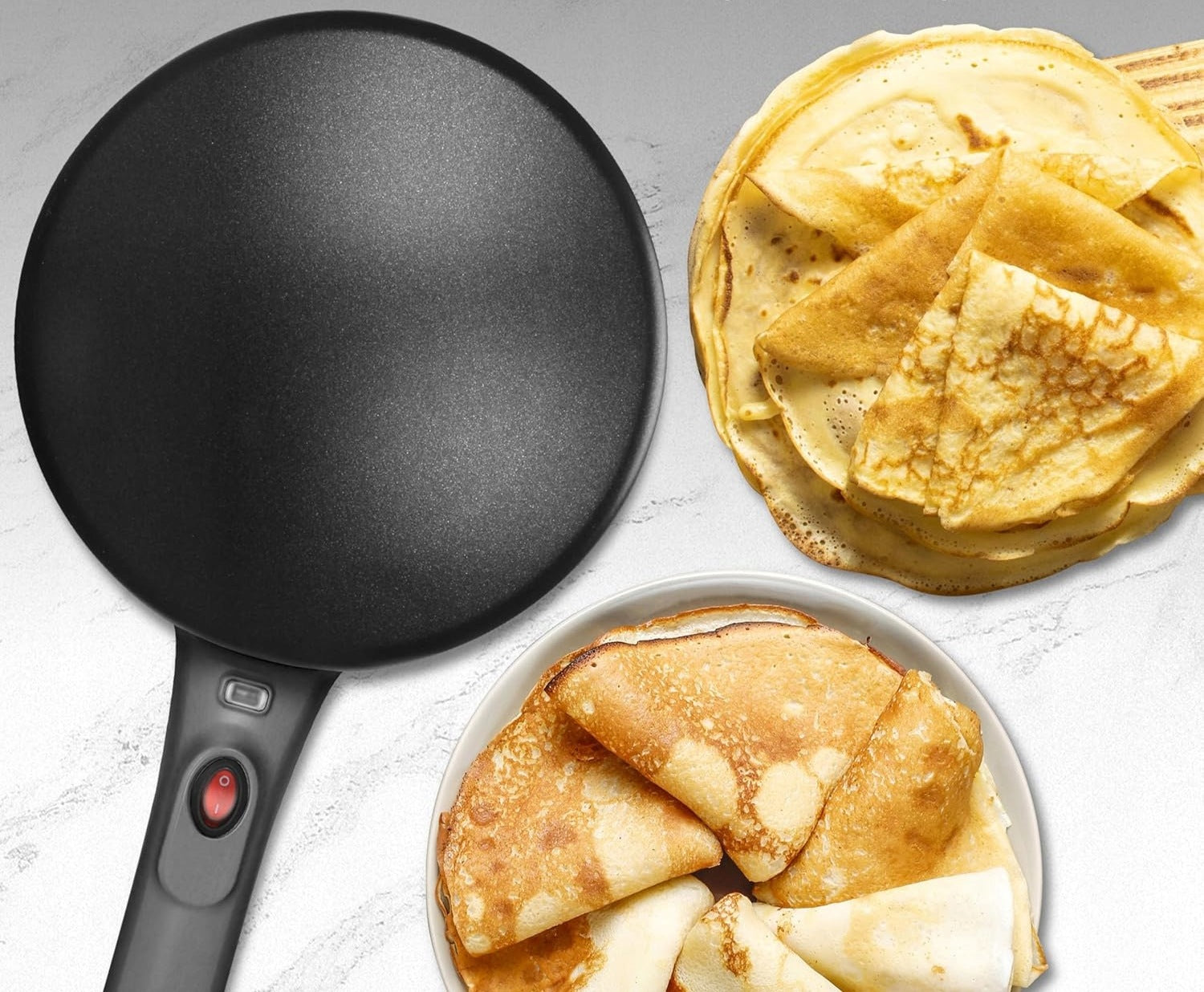 Electric Pancake Pan 20 cm 800W Non-stick Model BF-CM02G