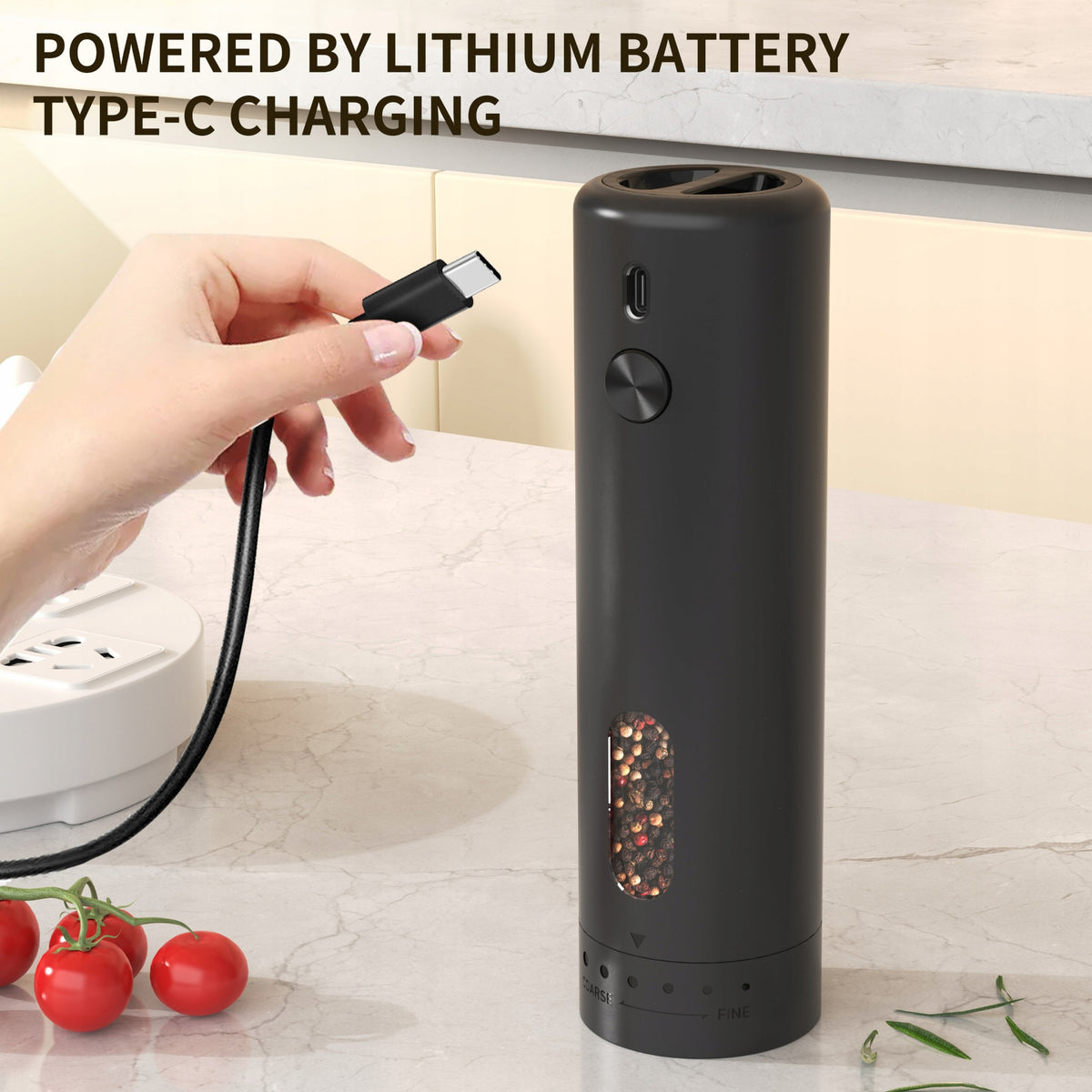 Electric Pepper and Salt Grinder Cordless Heater with USB Adjustment Brand no brand