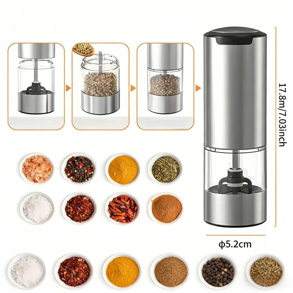 Electric Pepper and Salt Grinder USB-C Ceramic BATTERY Packaging status original