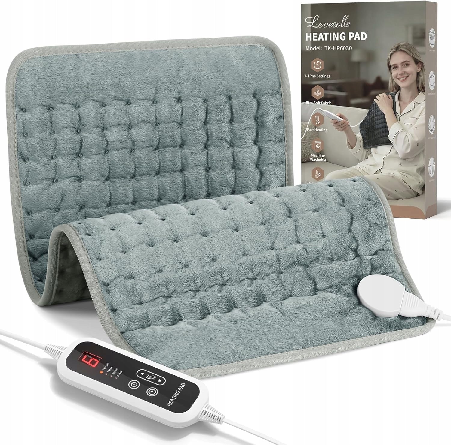 Electric Pillow Warming Heating Mat 60x30cm For Muscle Pain