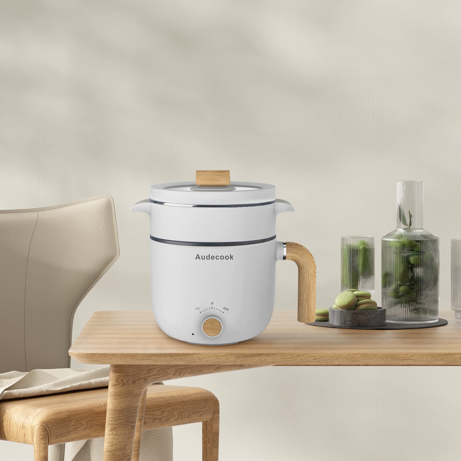 Electric Pot and Steamer Audecook XLCB 1,5 l white 600 W