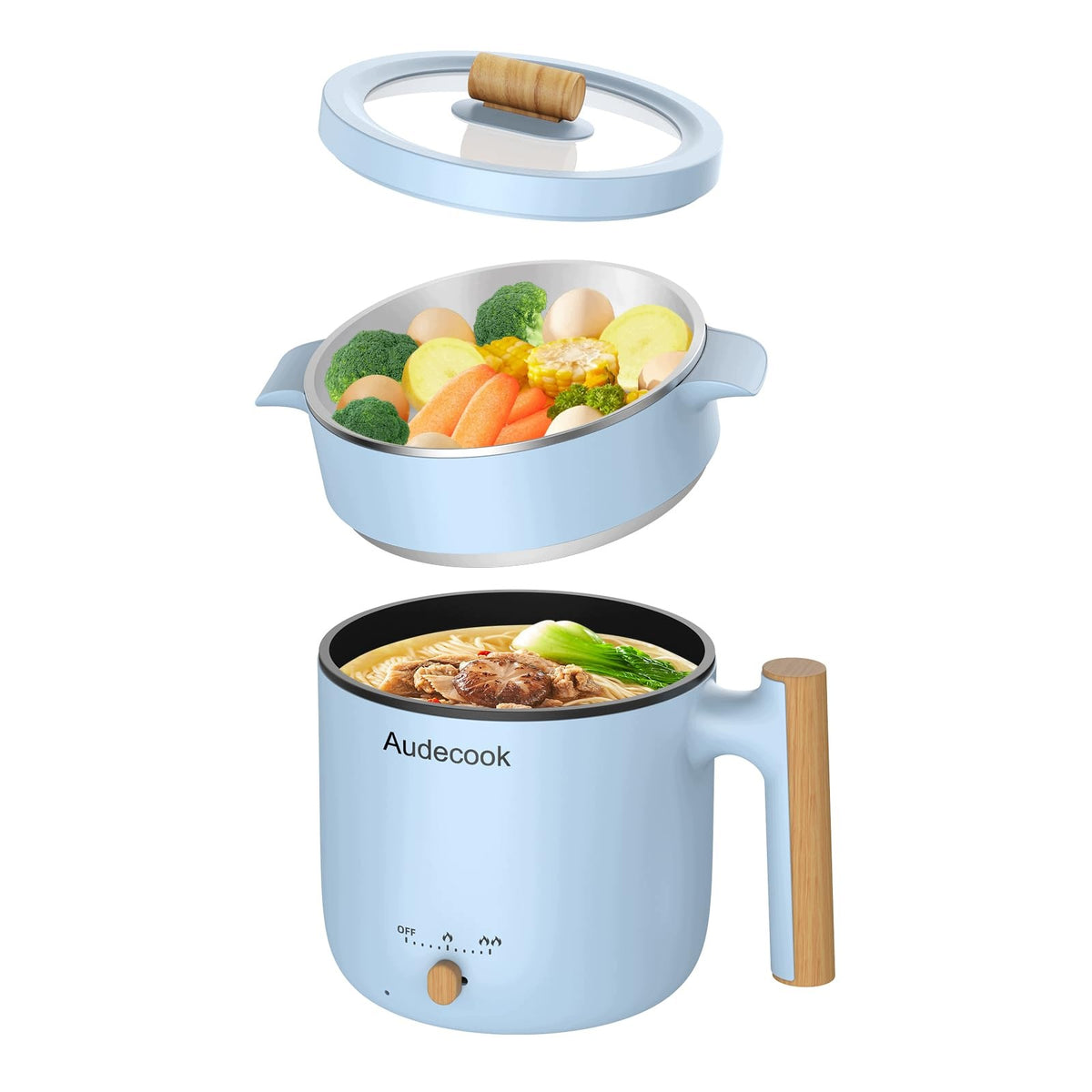 Electric Pot for Pasta Non-stick 1,8 L Blue AUDECOOK