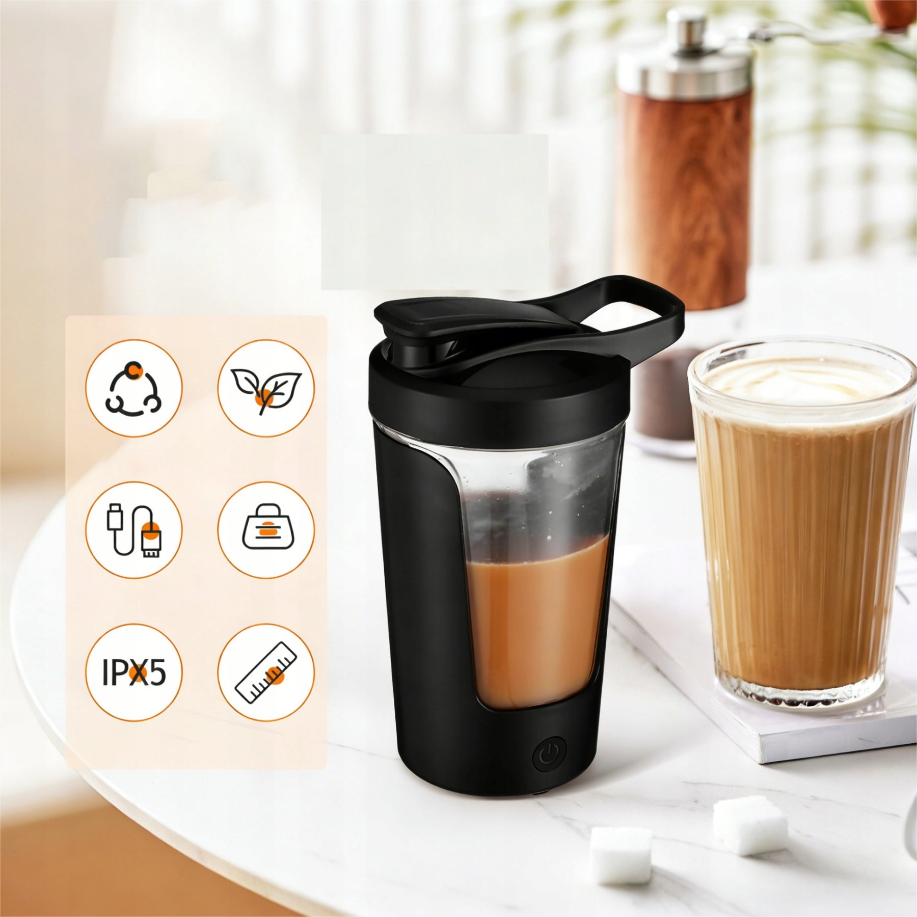 Electric Protein Shaker 450ml | USB Fitness Blender | Quick Mix Manufacturer code HSJ25-436