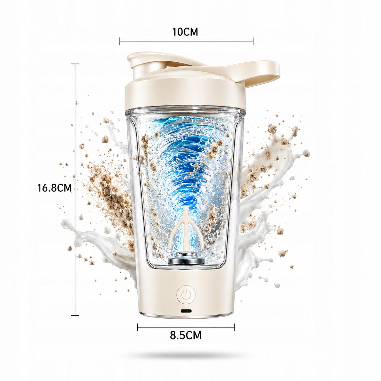 Electric Protein Shaker 450ml USB Fitness Blender White Sport Packaging status original