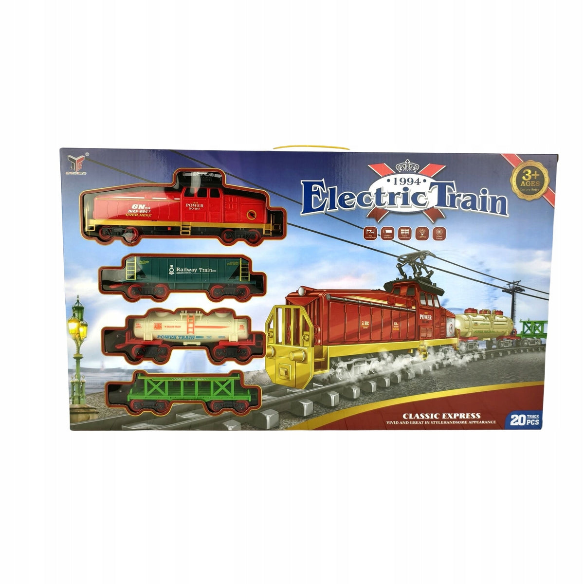 Electric Queue Battery Operated Track Locomotive Set For Kids Gift