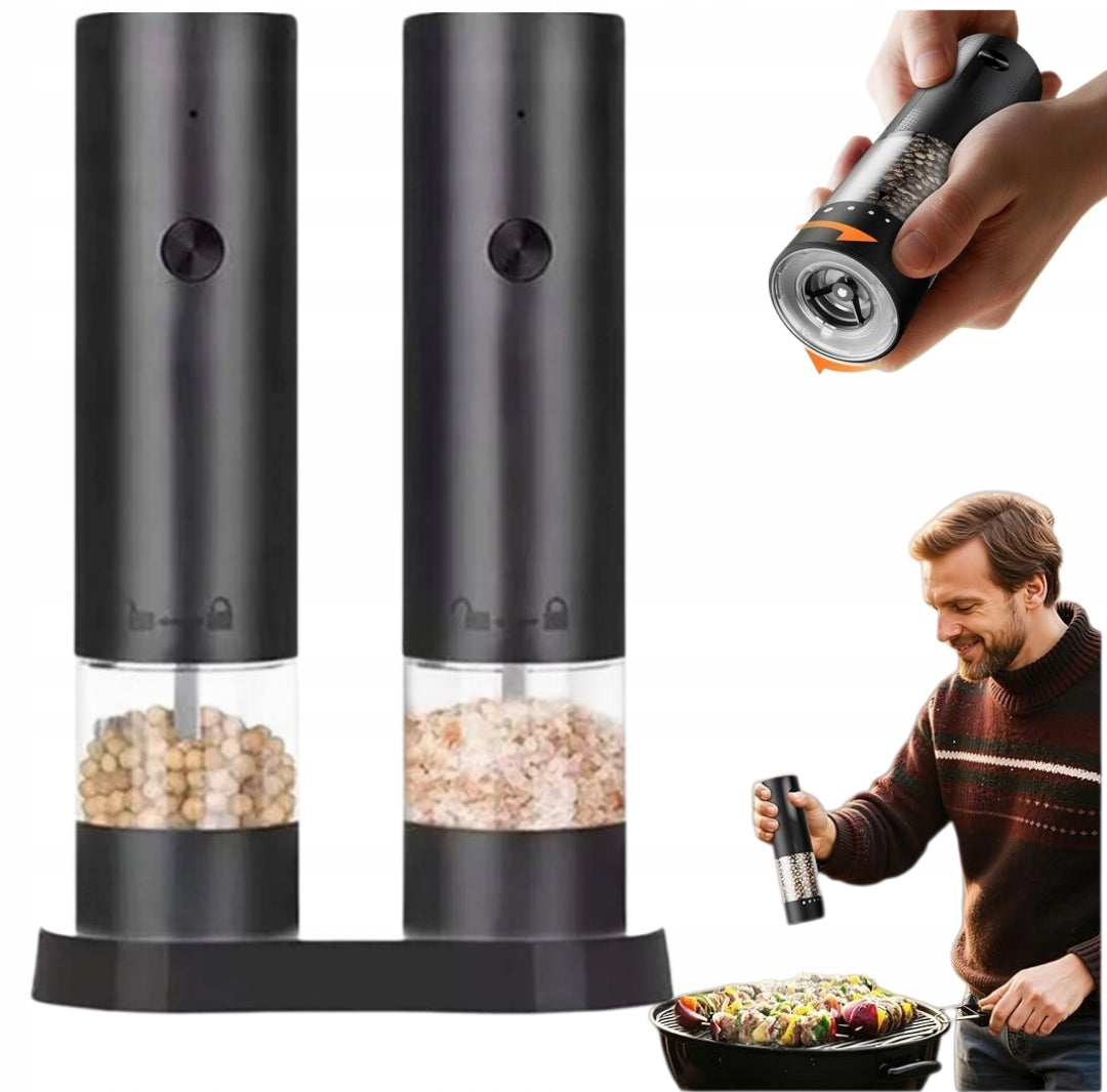 Electric Salt and Pepper Grinder Set - Rechargeable Automatic
