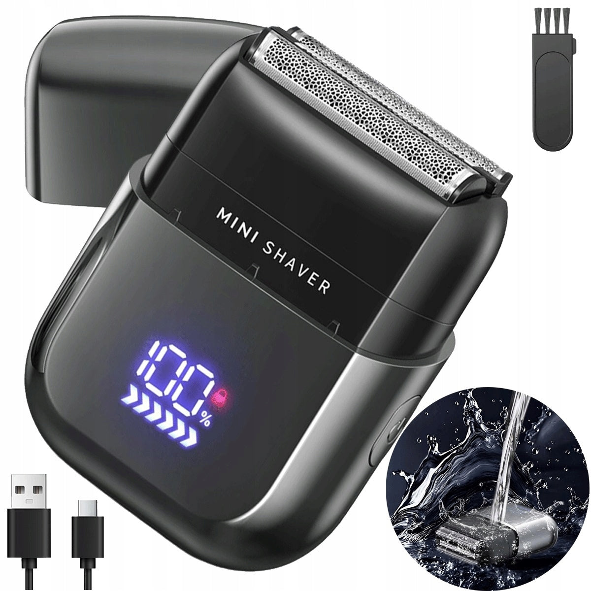 Electric Shaver Waterproof With Shaving Beard Wireless Gift
