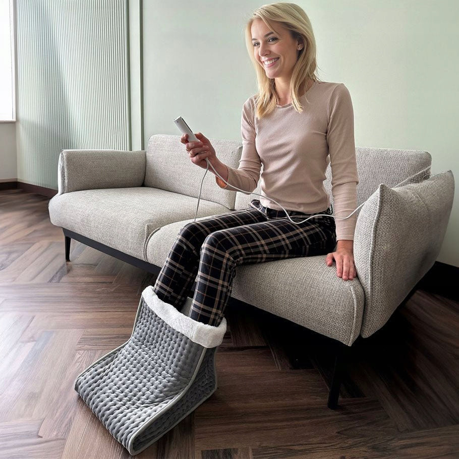 Electric Shoe Heating Foot Warmer Fleece Warmer + Led Remote Control Medical device no
