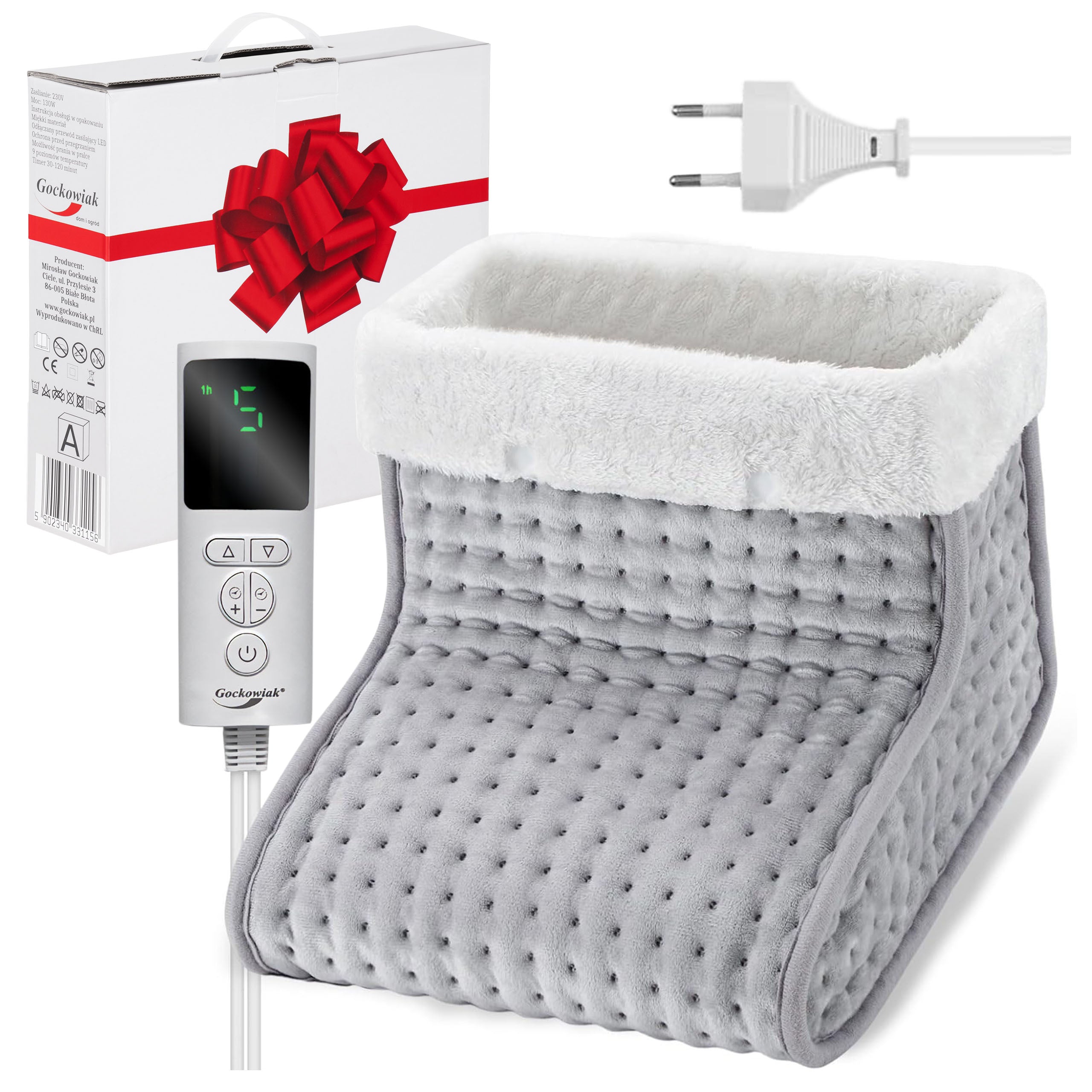 Electric Shoe Heating Foot Warmer Fleece Warmer + Led Remote Control Packaging status original