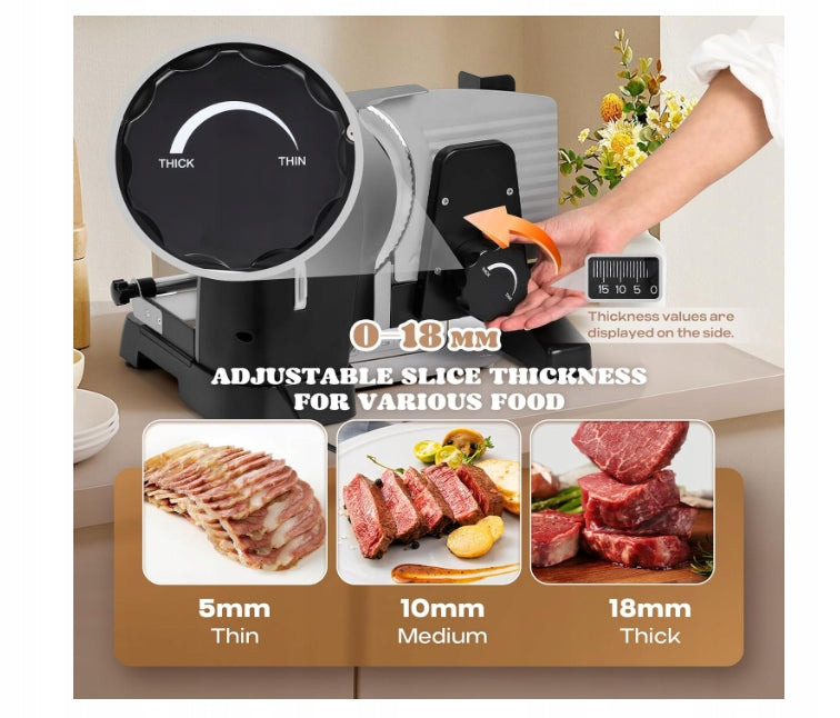 Electric Slicer Adjustable Thickness for Bread Sausages 2x Blades 200W Brand no brand