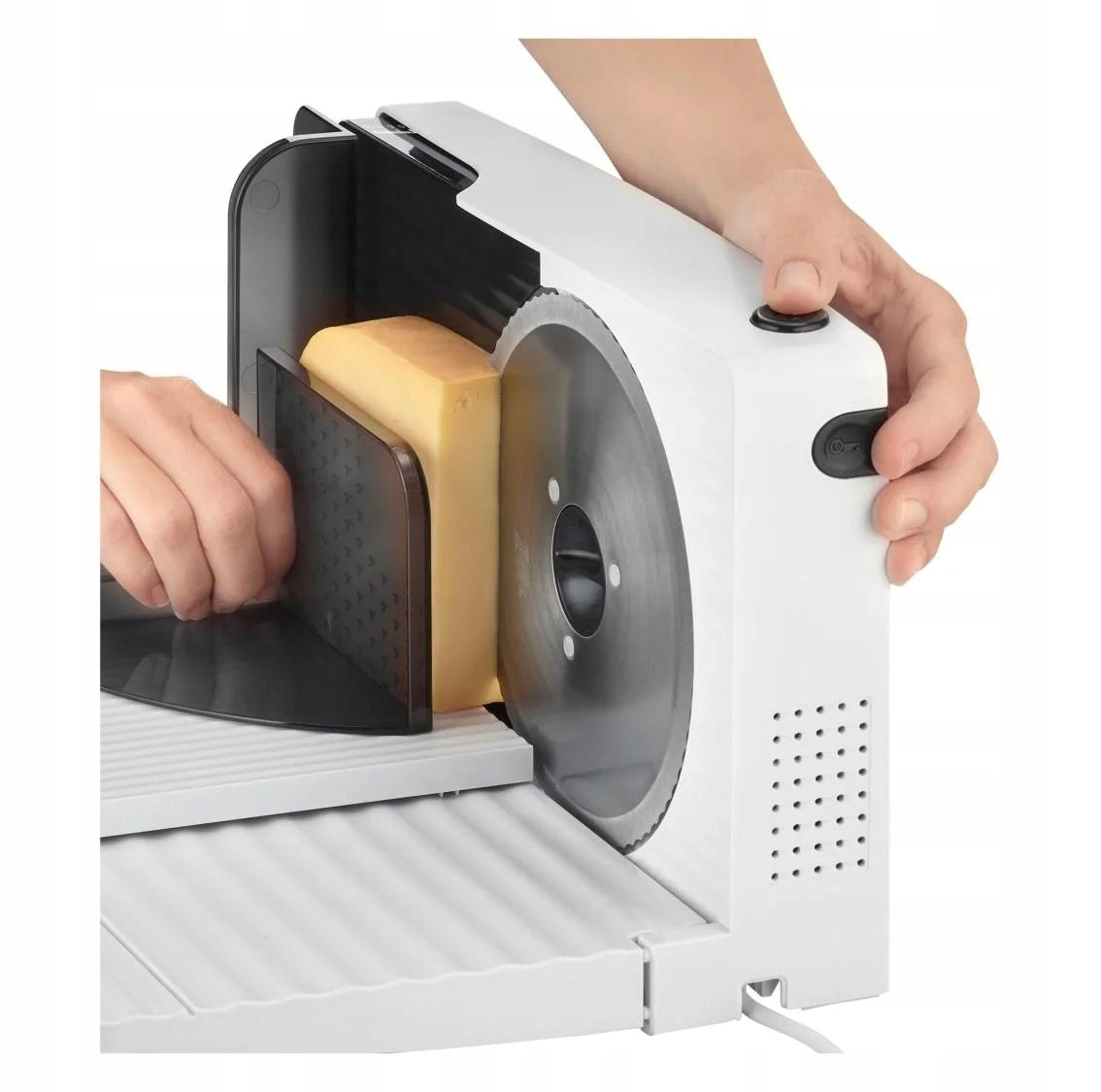 Electric Slicer for Bread Cheese Sausages Strong Severin 0-15MM Dominant color white