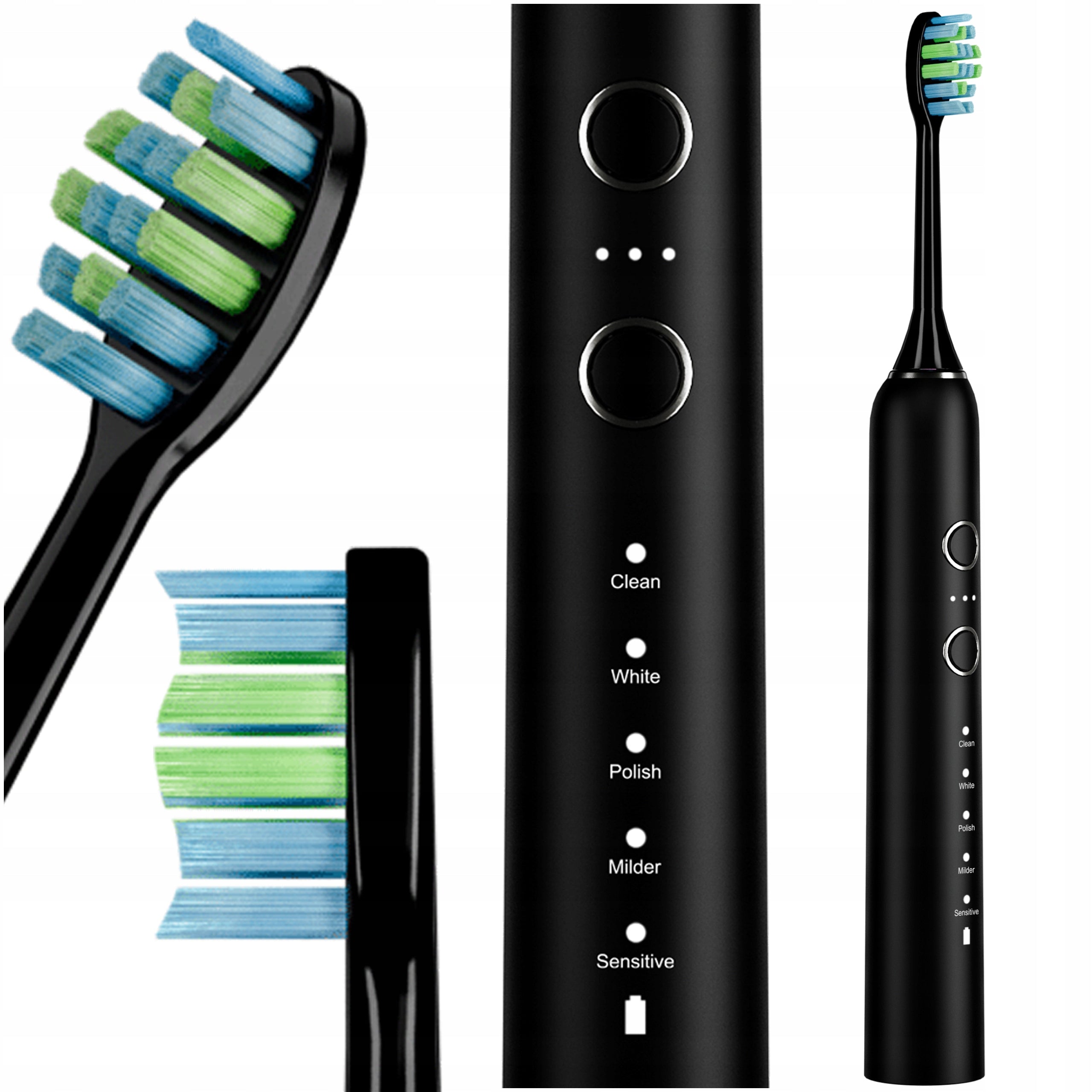 Electric Sonic Toothbrush 2 Tips Induction PULSE Set Packaging status original