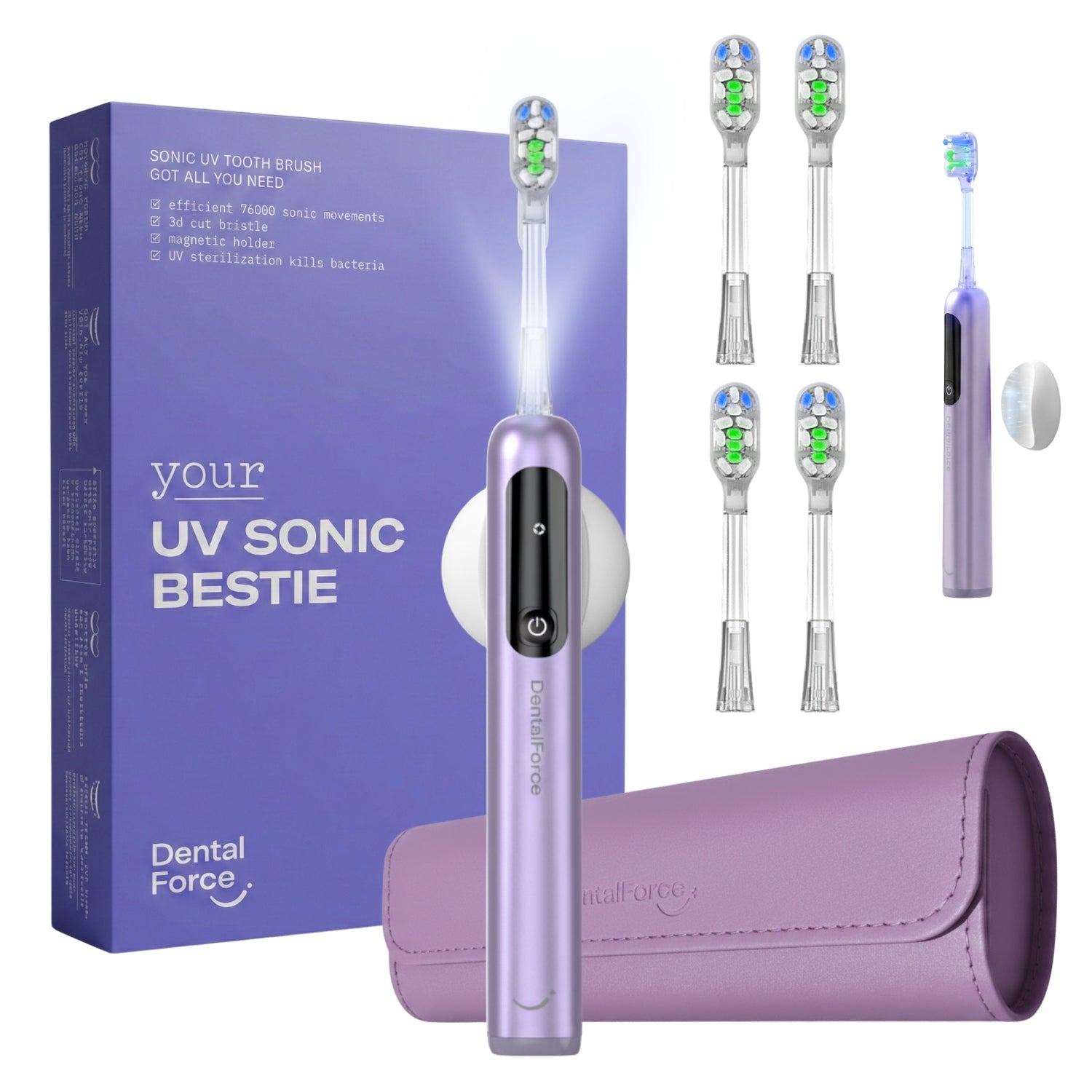 Electric Sonic Toothbrush DentalForce UV Holder Case 120days
