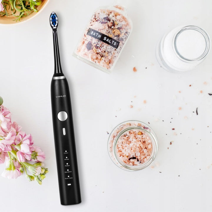 Electric Sonic Toothbrush U-SMILER IPX8 Pro 2 Tips Pouch Manufacturer code Soniczna szczoteczka 2 końcówki bezprzewodowa