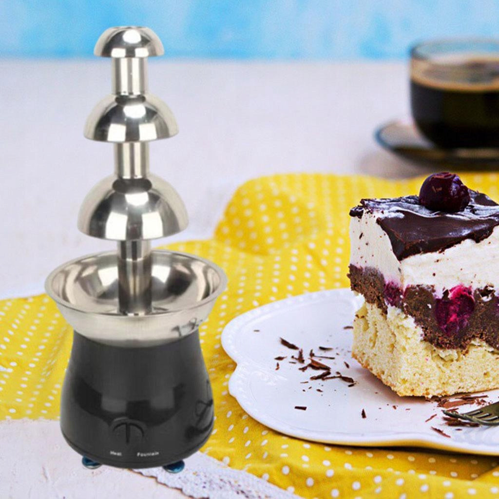 Electric Stainless Steel tier Chocolate Fondue Fountain Machine, Small Packaging status original