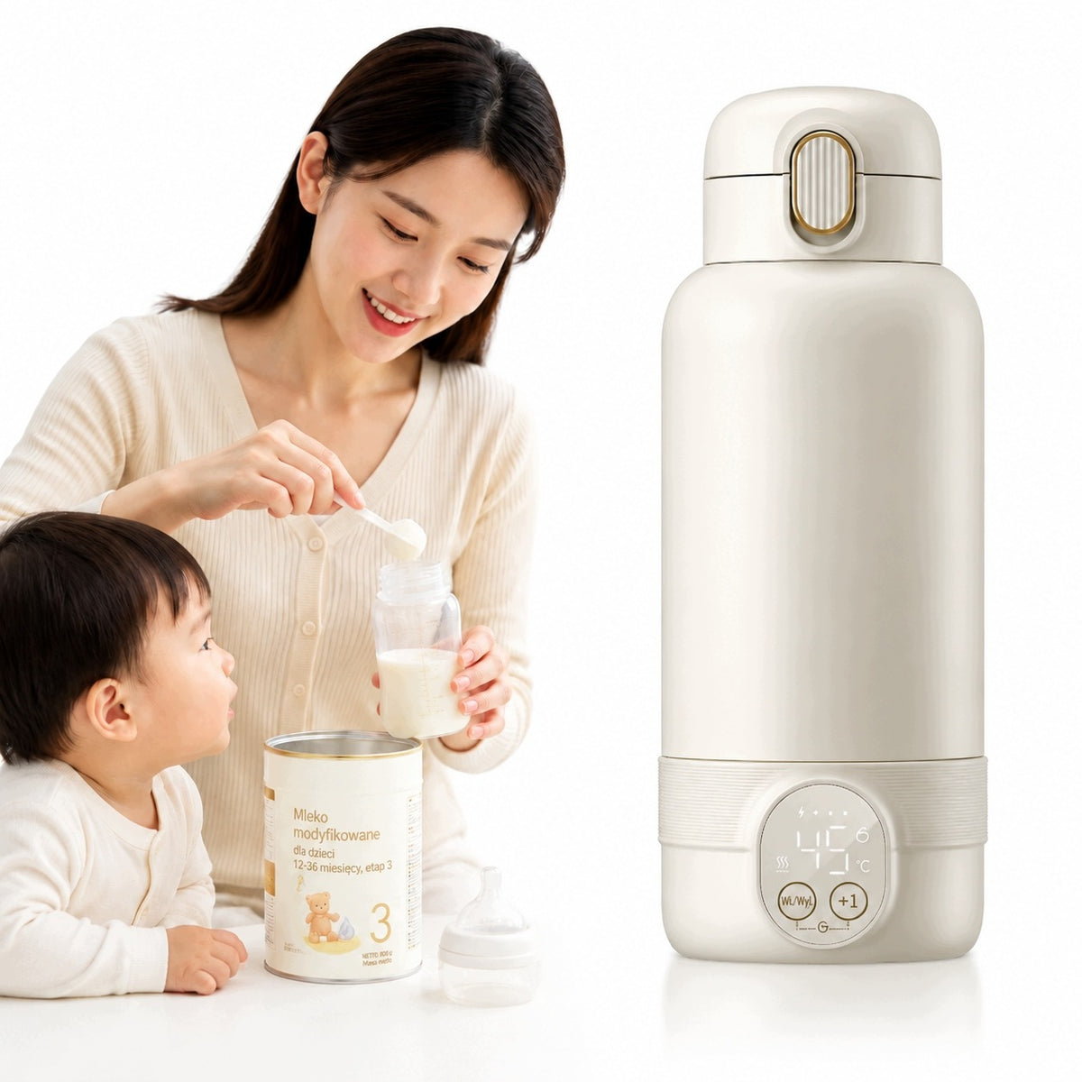 Electric Thermos Bottle Warmer LCD Steel 316 500ml 14000mAh 18W