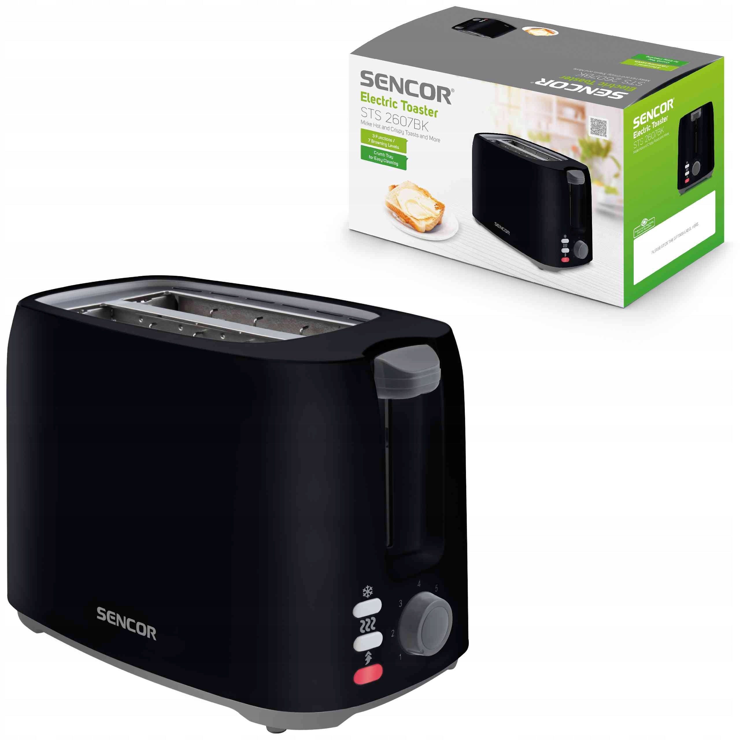 Electric Toaster Sencor STS 2607BK 750W Black Power rating 750 W