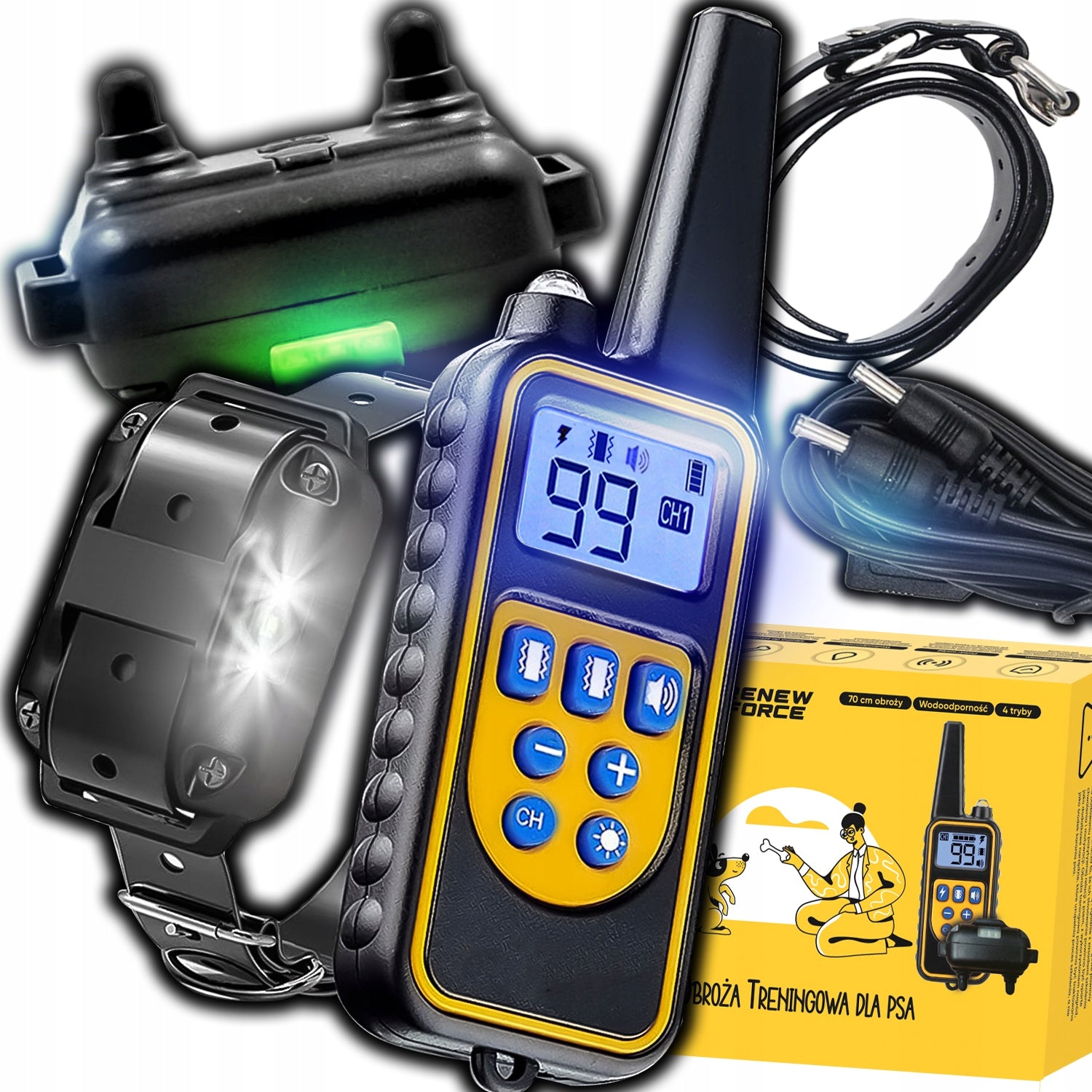 Electric Training Collar for Dog Training Trainer 800m + Pilot