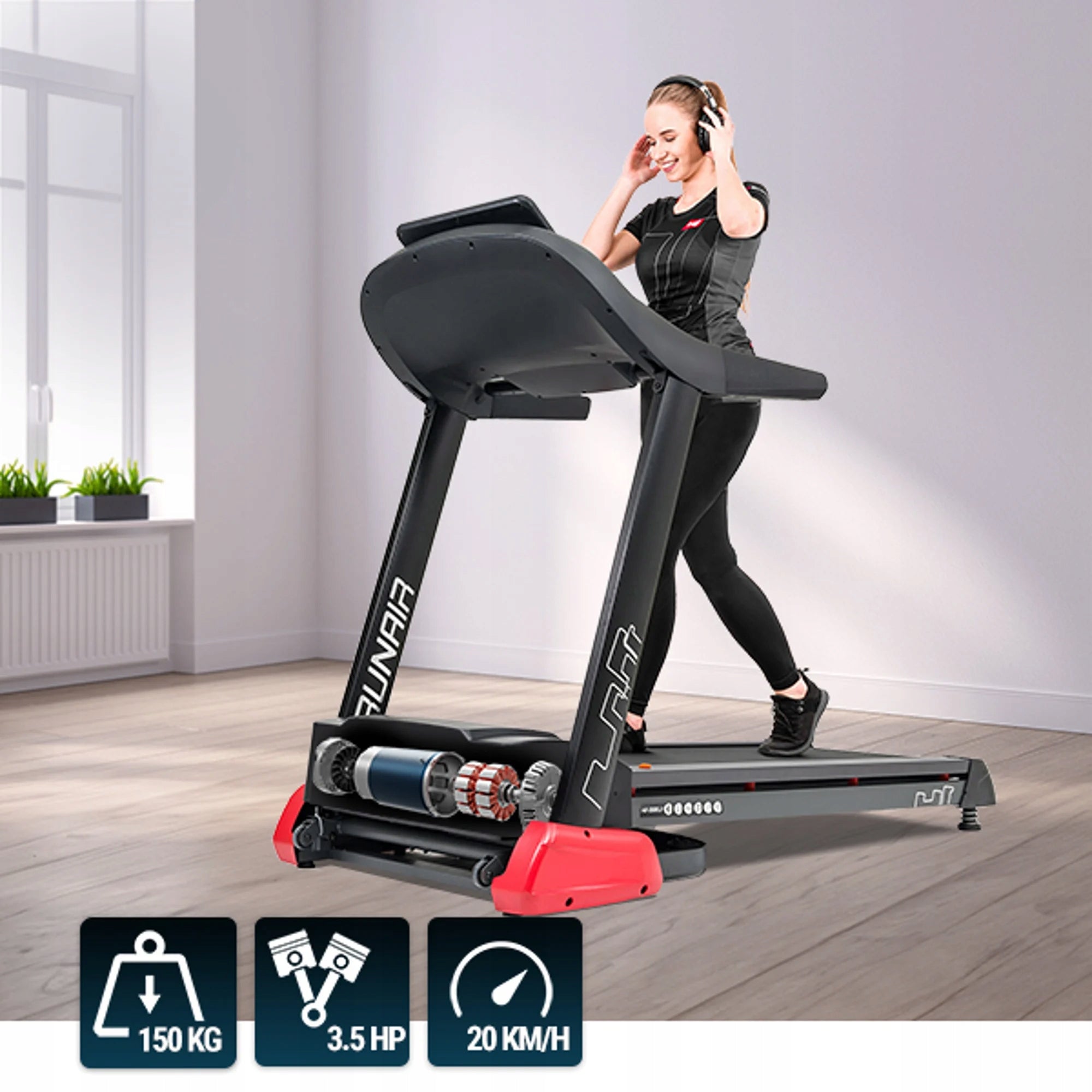 Electric Treadmill 3HP Home Folding Angle Adjustment Shock Absorption 20km/h Model other